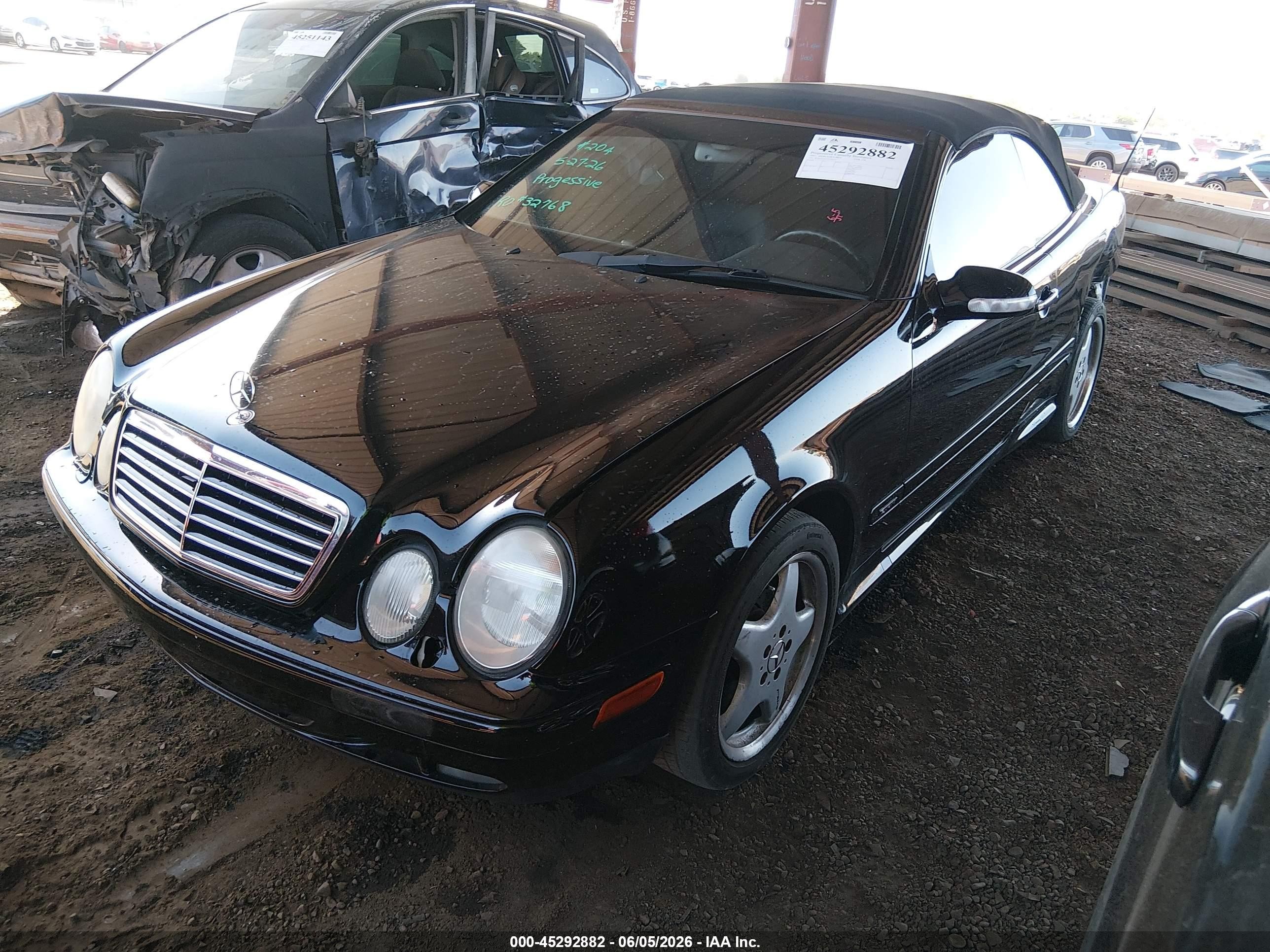 2003 Mercedes-benz Clk 320 Black vin: WDBLK65G23T144375