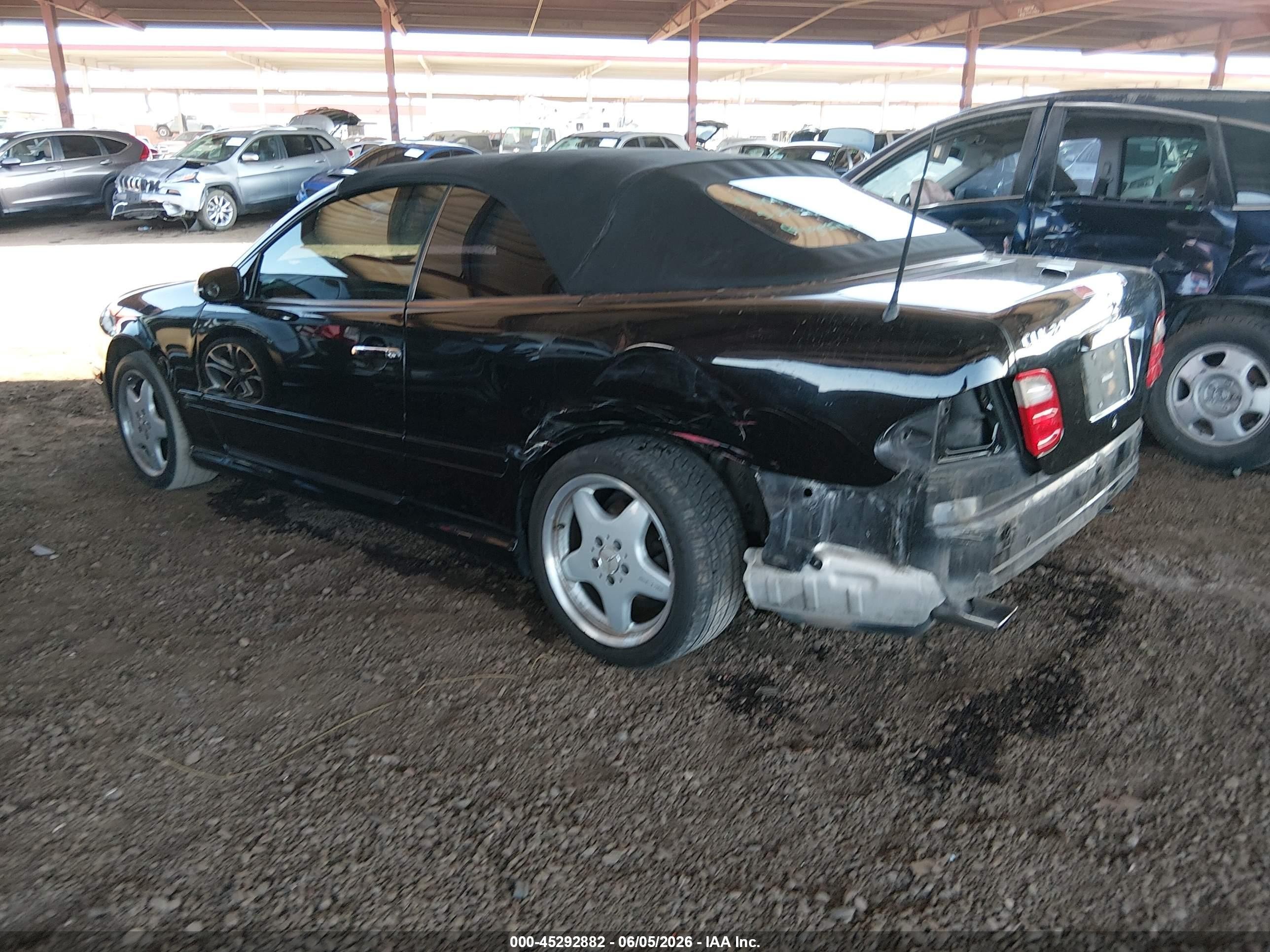 2003 Mercedes-benz Clk 320 Black vin: WDBLK65G23T144375