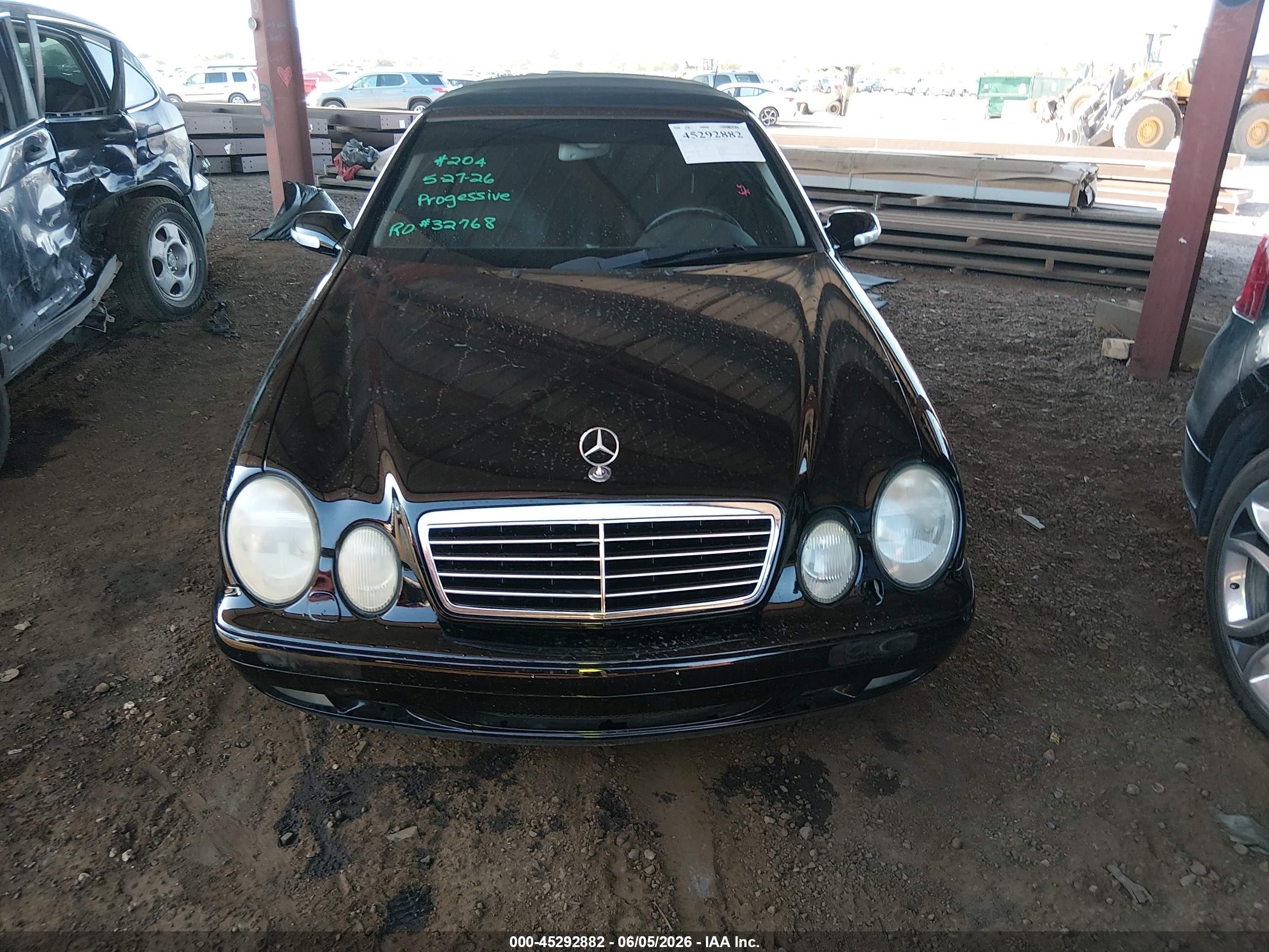 2003 Mercedes-benz Clk 320 Black vin: WDBLK65G23T144375