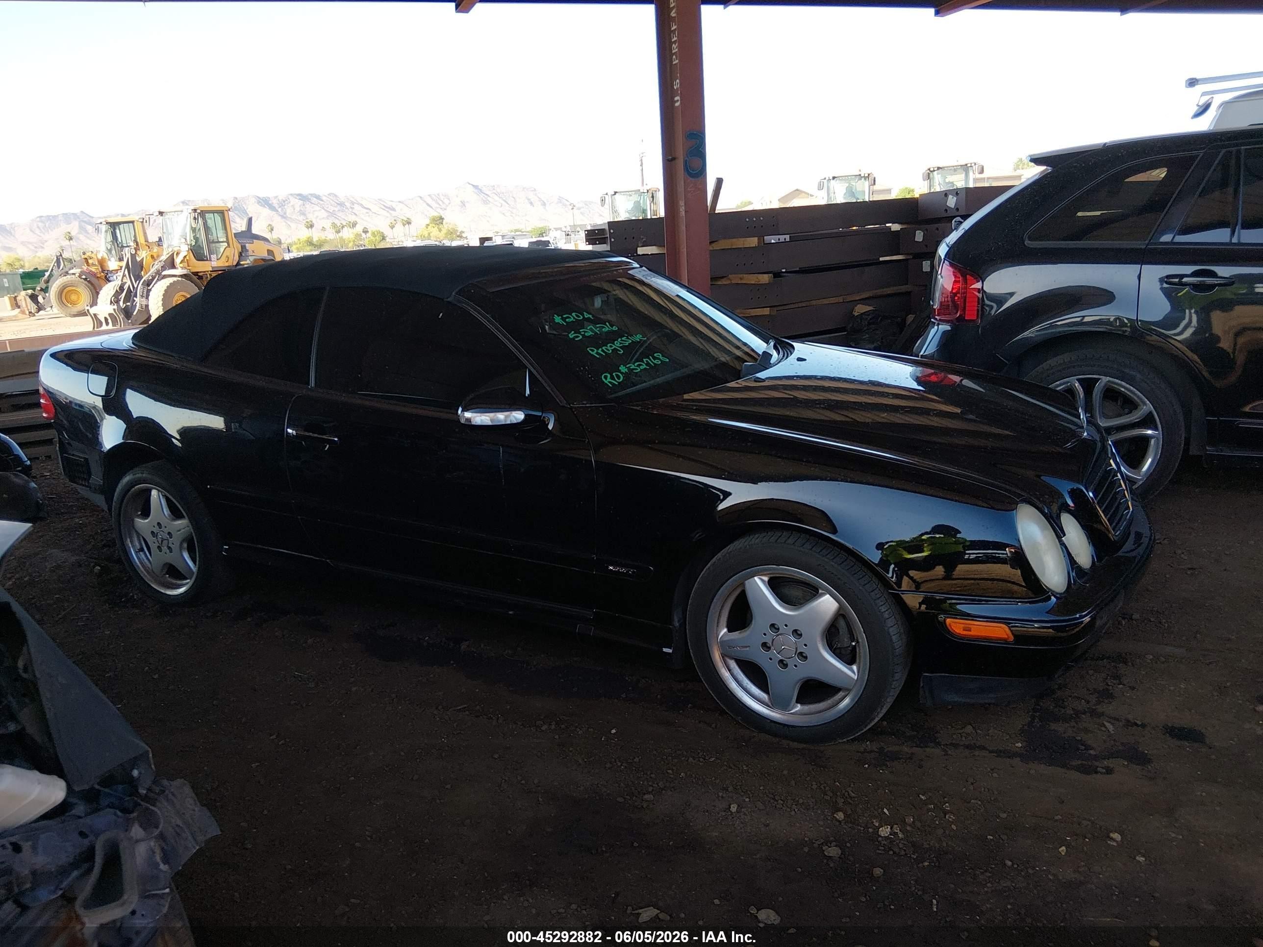 2003 Mercedes-benz Clk 320 Black vin: WDBLK65G23T144375