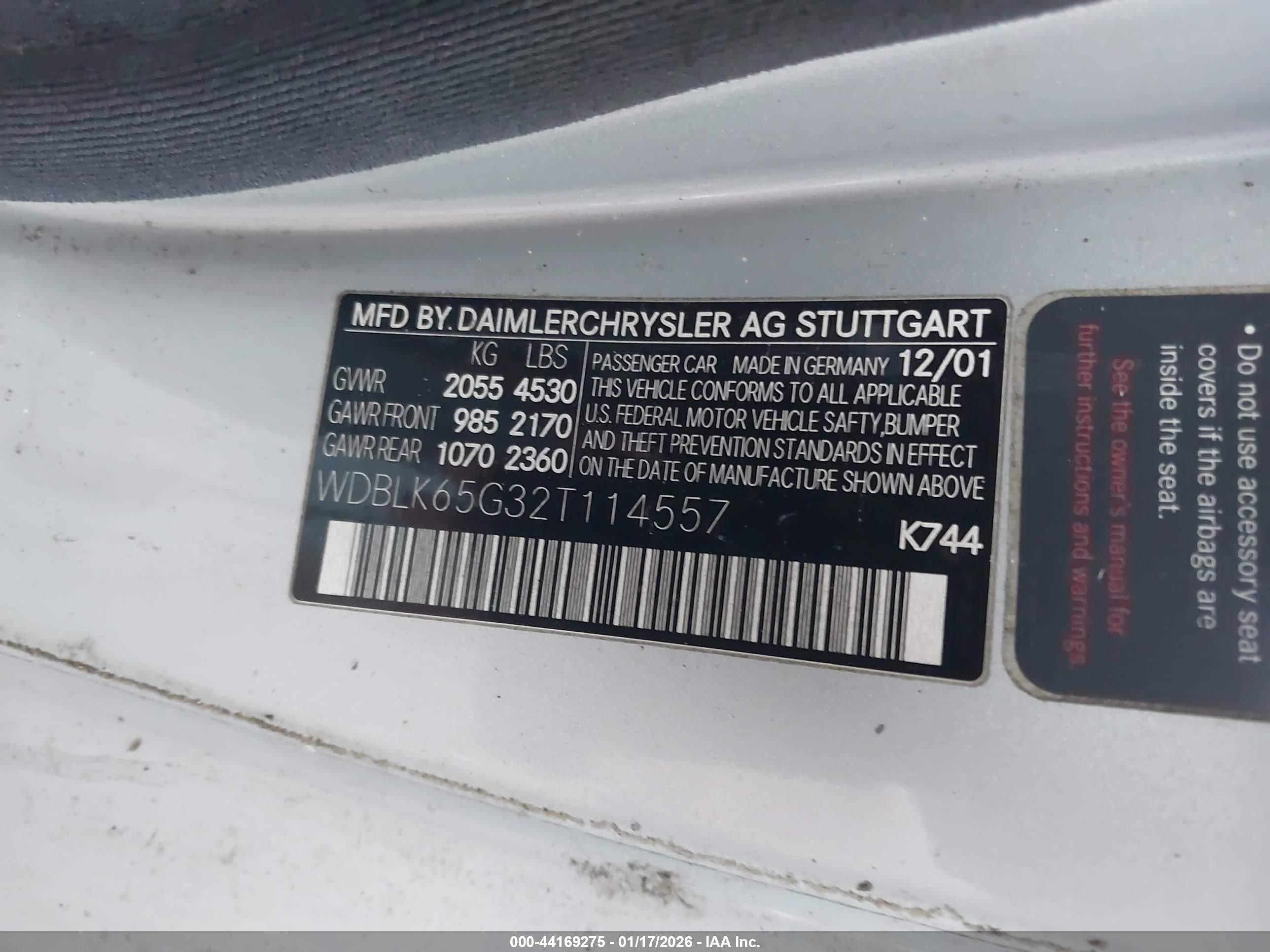 2002 Mercedes-benz Clk 320   Silver vin: WDBLK65G32T114557