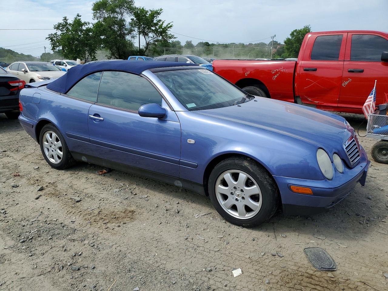 1999 Mercedes-benz Clk 320 Blue vin: WDBLK65G4XT009808