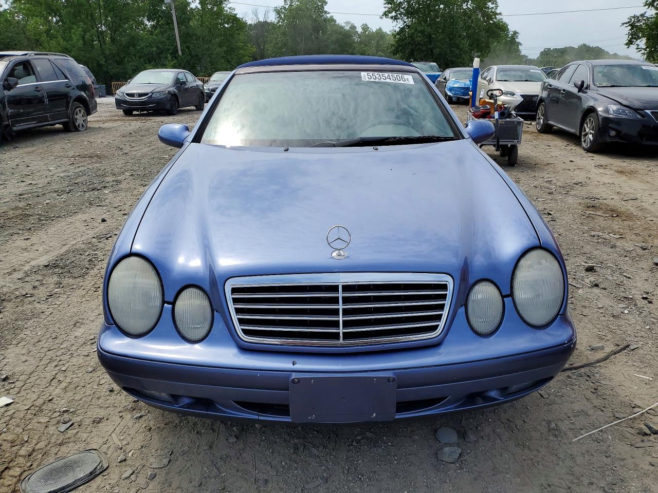 1999 Mercedes-benz Clk 320 Blue vin: WDBLK65G4XT009808