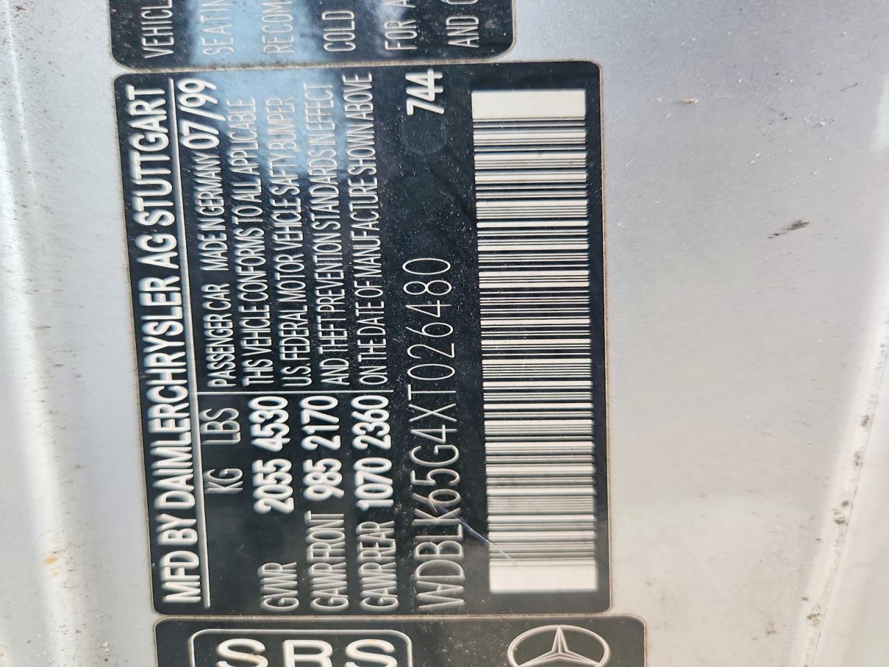 1999 Mercedes-benz Clk 320 Silver vin: WDBLK65G4XT026480