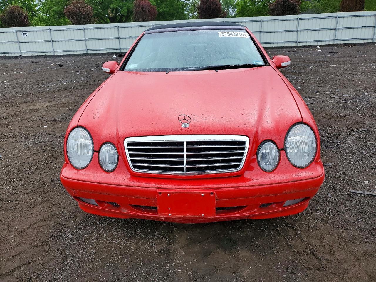 2001 Mercedes-benz Clk 320 Red vin: WDBLK65G61T074893