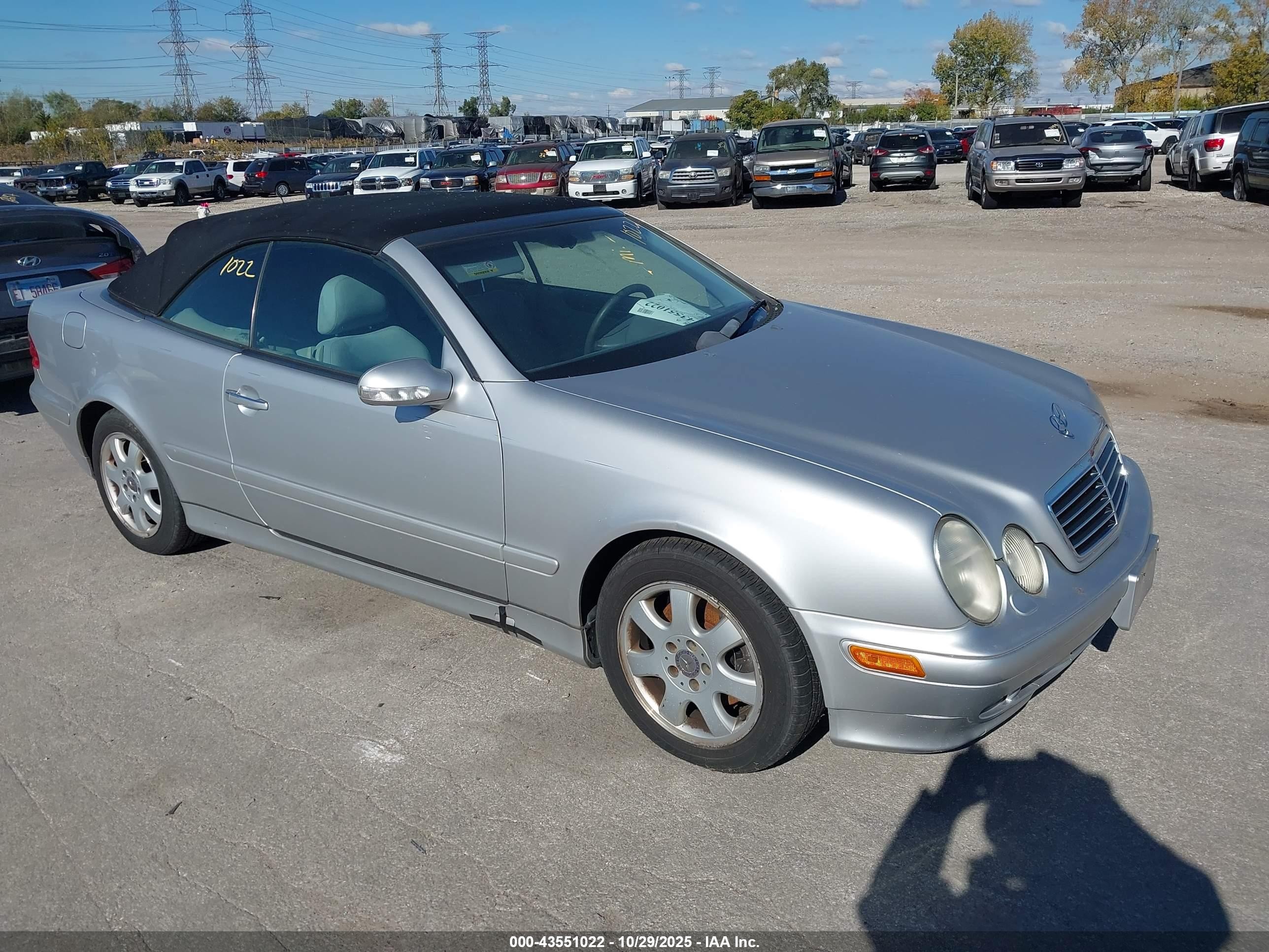2003 Mercedes-benz Clk 320   Silver vin: WDBLK65G63T130012