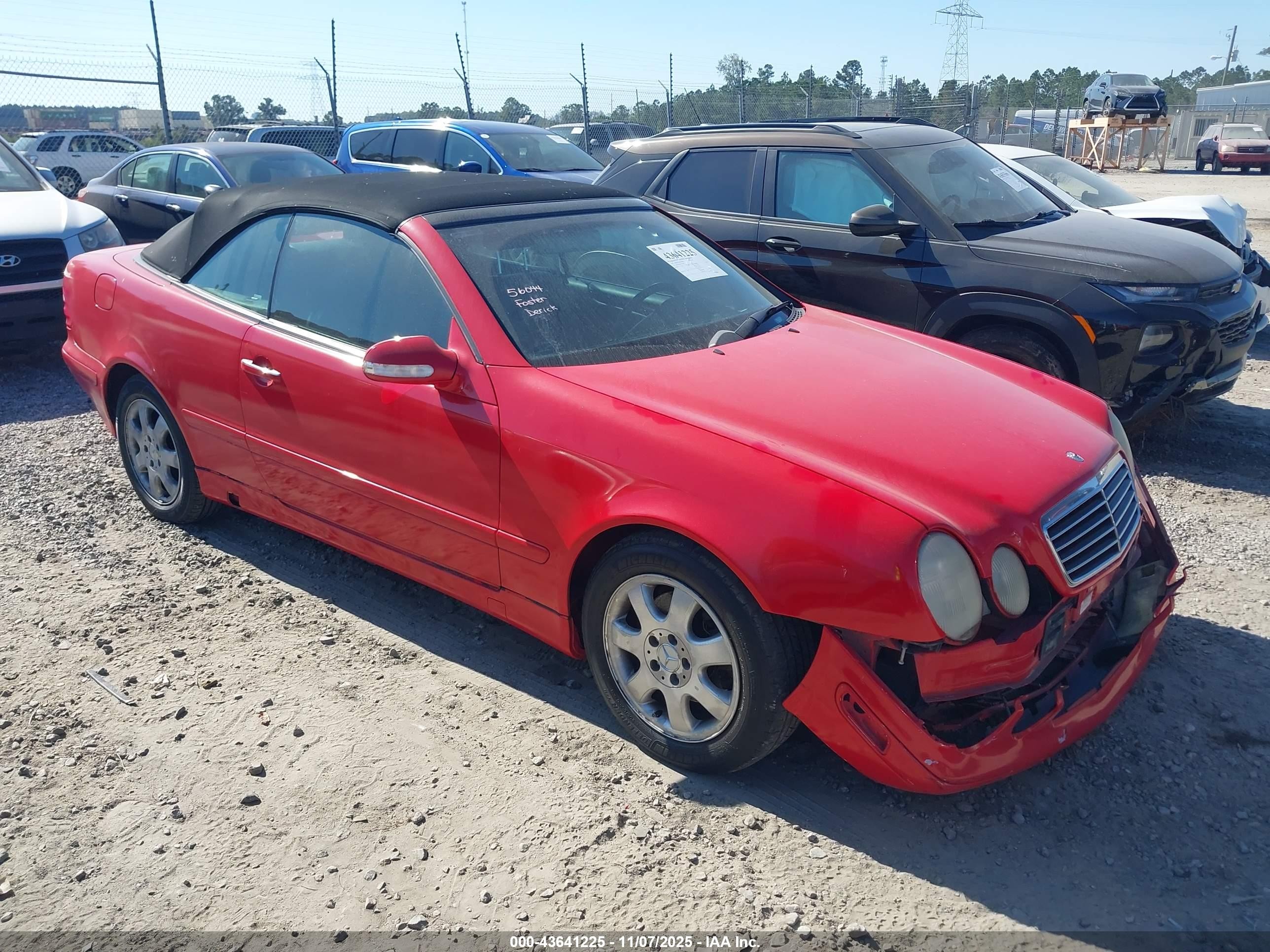 2003 Mercedes-benz Clk 320   Red vin: WDBLK65G63T140393