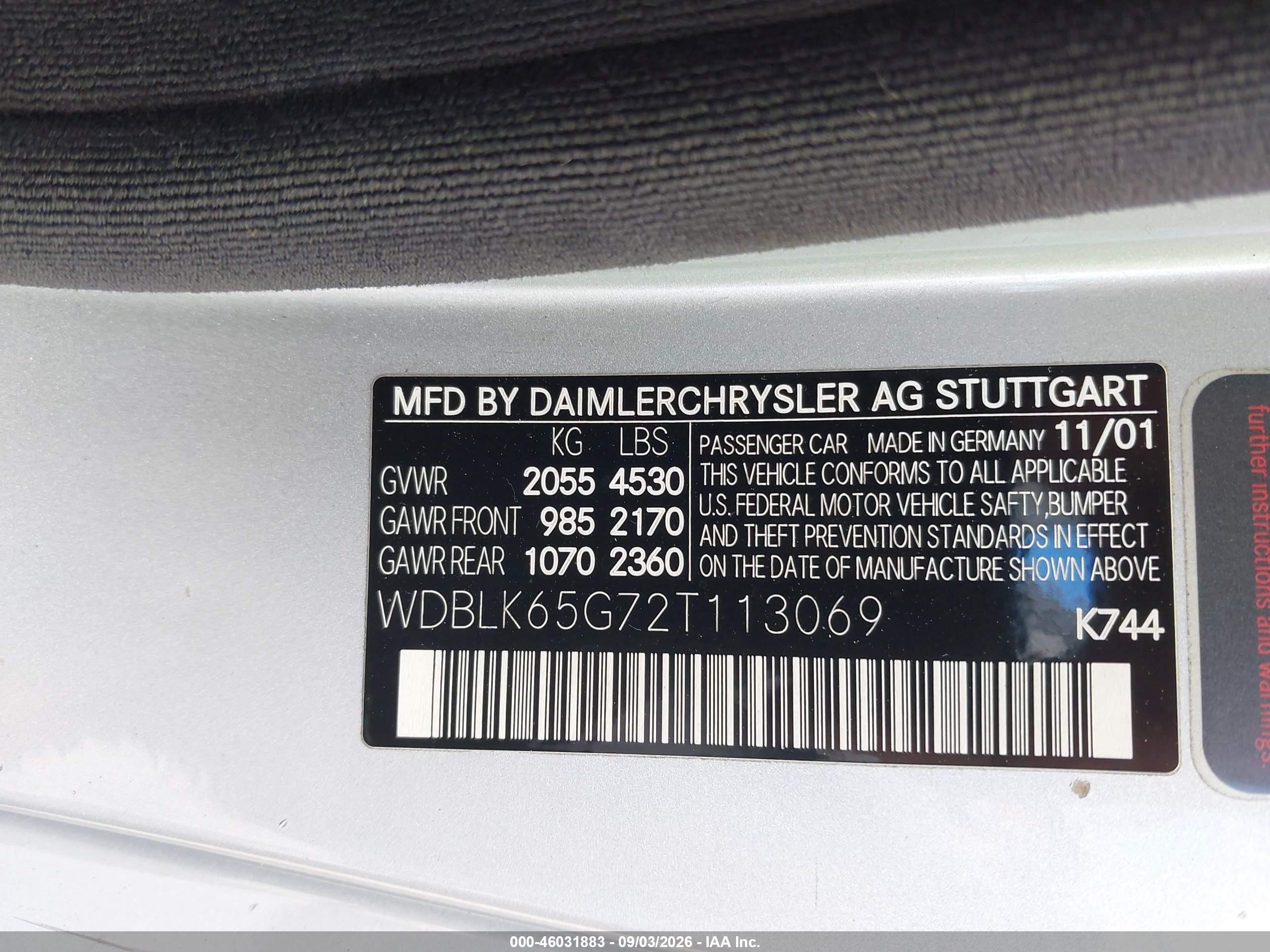 2002 Mercedes-benz Clk 320   Silver vin: WDBLK65G72T113069