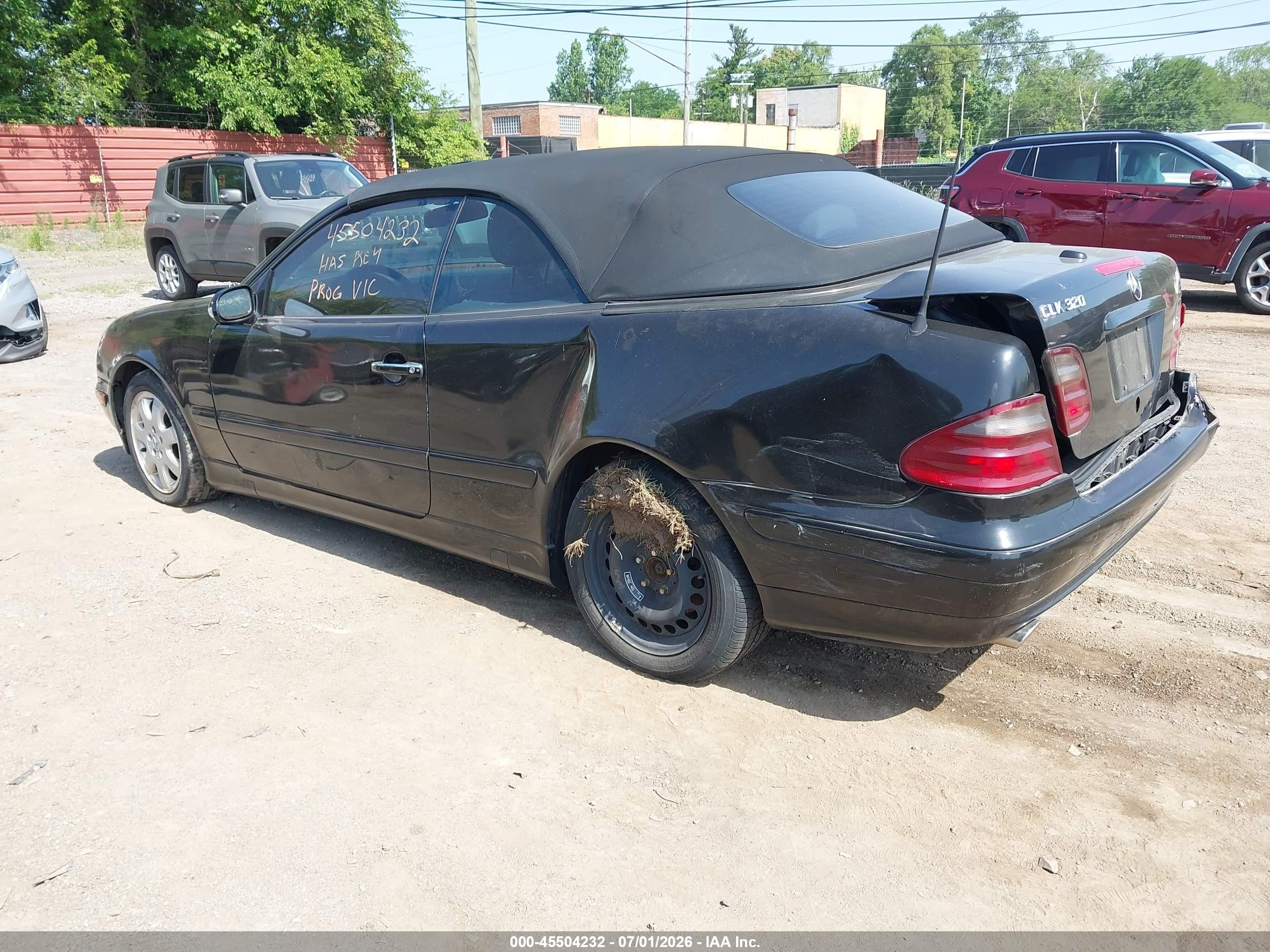 2003 Mercedes-benz Clk 320   Black vin: WDBLK65G73T144193