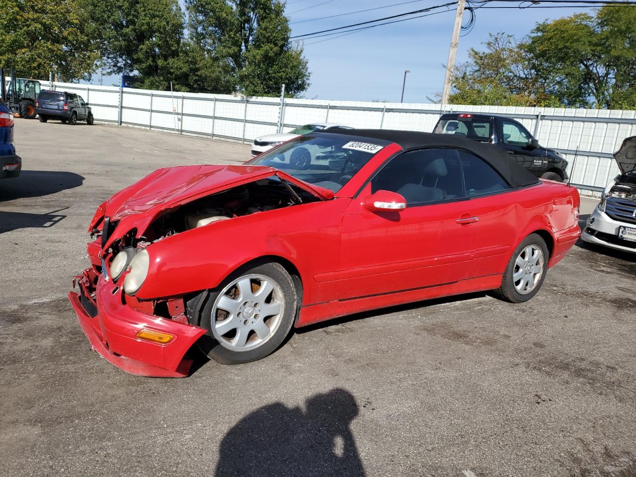 2002 Mercedes-benz Clk 320 Red vin: WDBLK65G82T112271