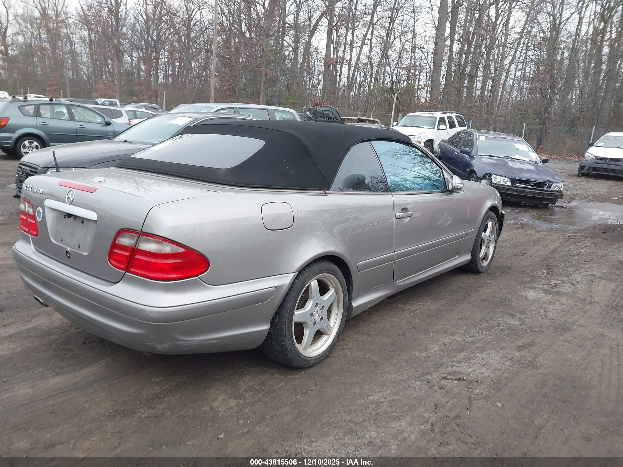 2003 Mercedes-benz Clk 430   Gray vin: WDBLK70G13T137799
