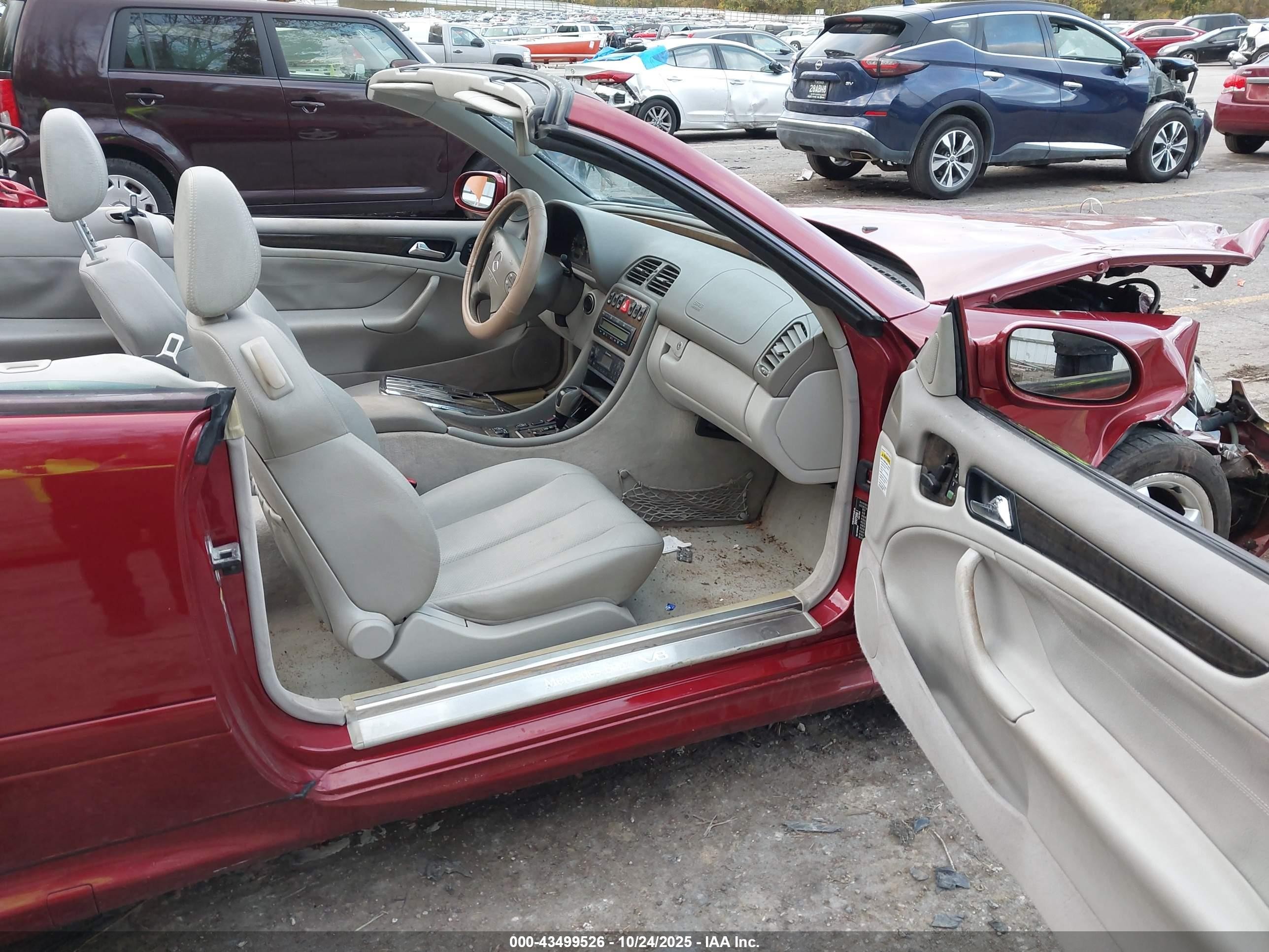 2002 Mercedes-benz Clk 430   Красный vin: WDBLK70G22T125076