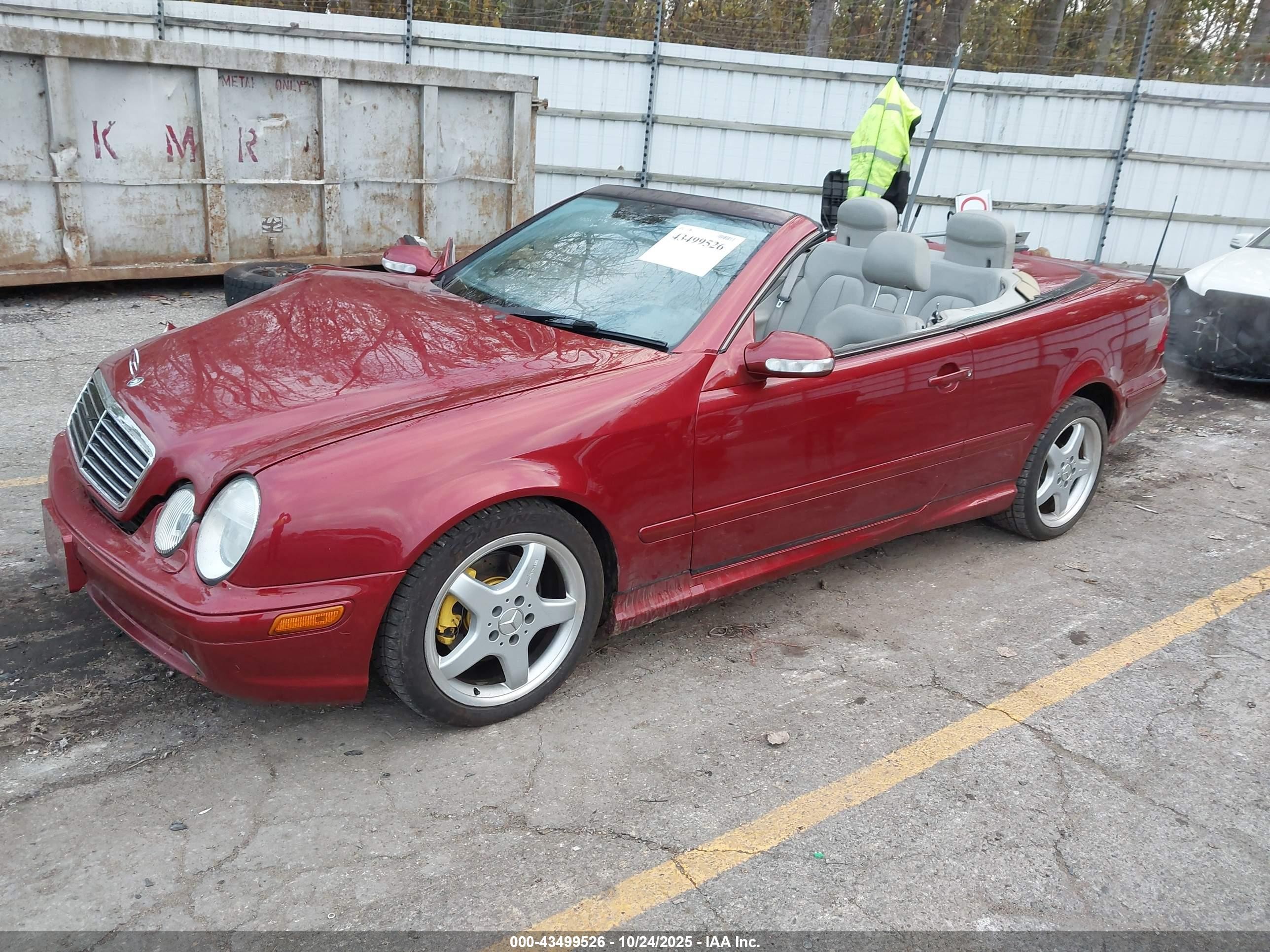 2002 Mercedes-benz Clk 430   Красный vin: WDBLK70G22T125076