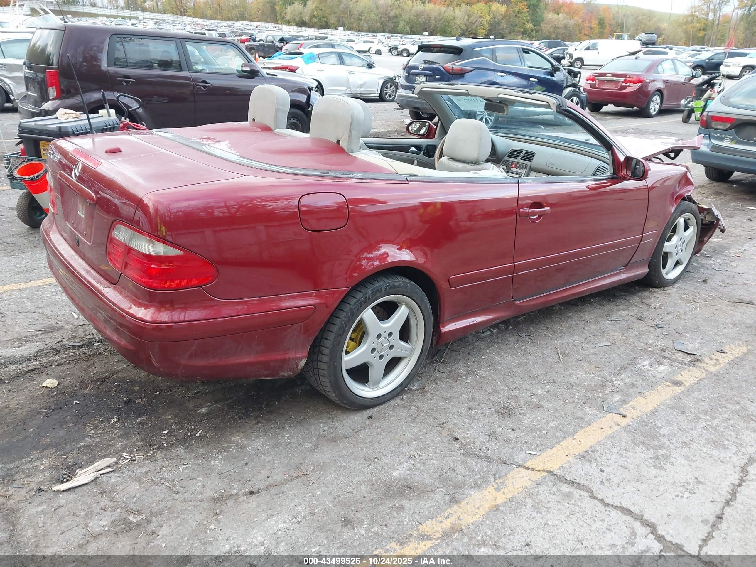 2002 Mercedes-benz Clk 430   Красный vin: WDBLK70G22T125076