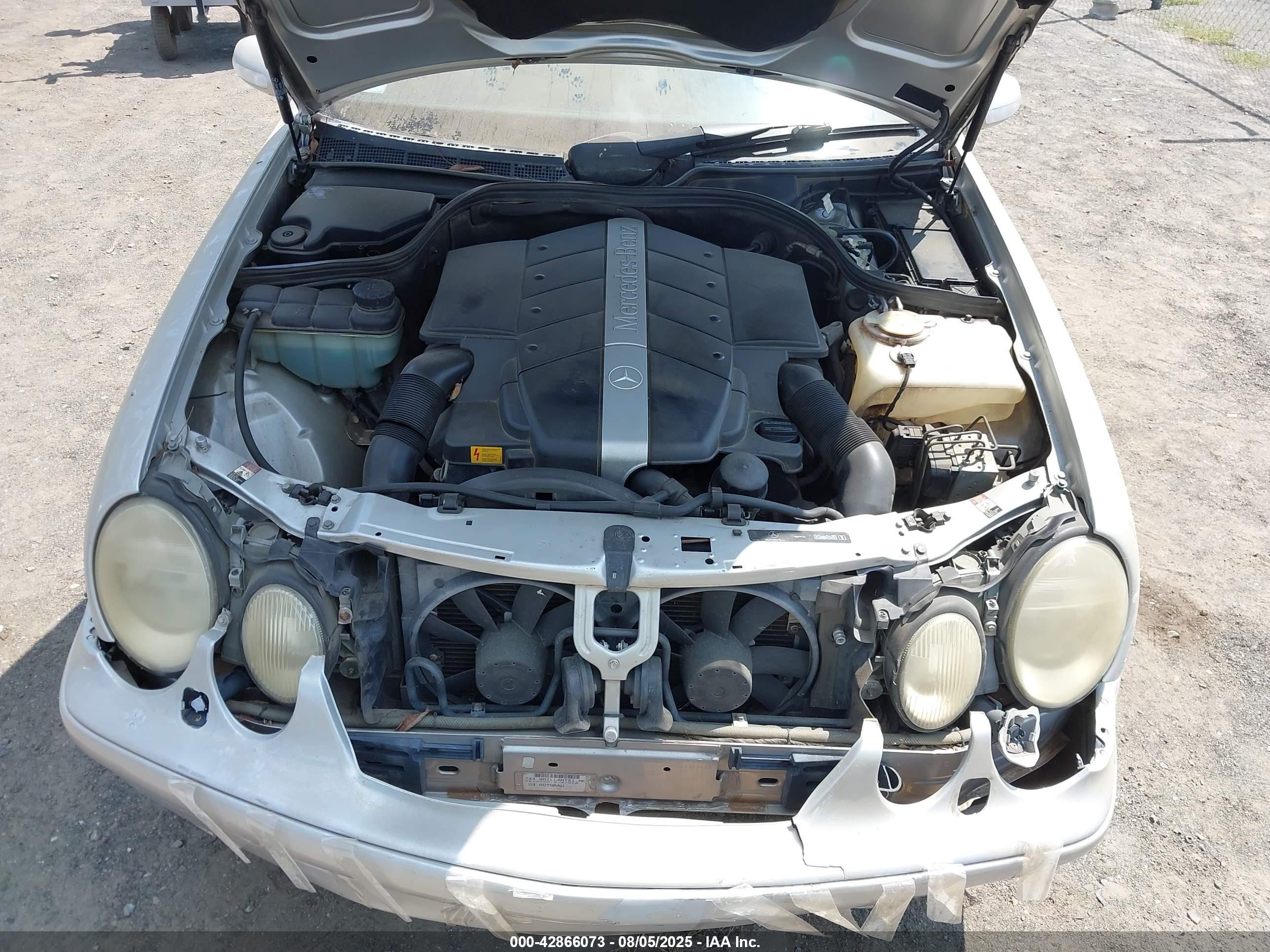 2003 Mercedes-benz Clk 430   Silver vin: WDBLK70G23T139268