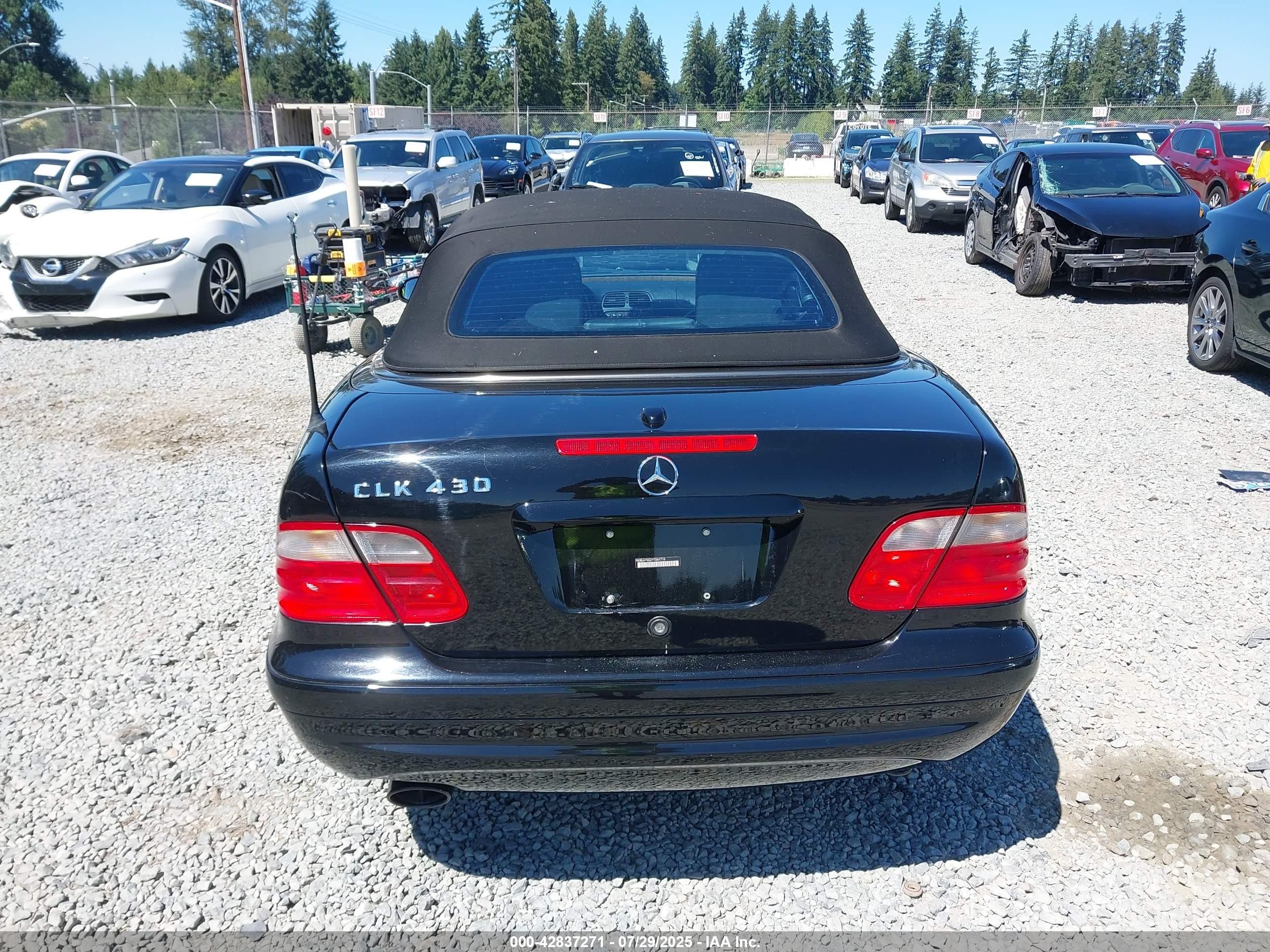 2000 Mercedes-benz Clk 430   Black vin: WDBLK70G2YT047715