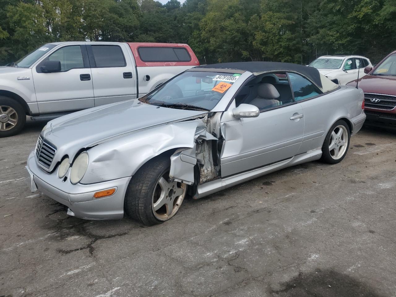 2002 Mercedes-benz Clk 430 Silver vin: WDBLK70G32T108710