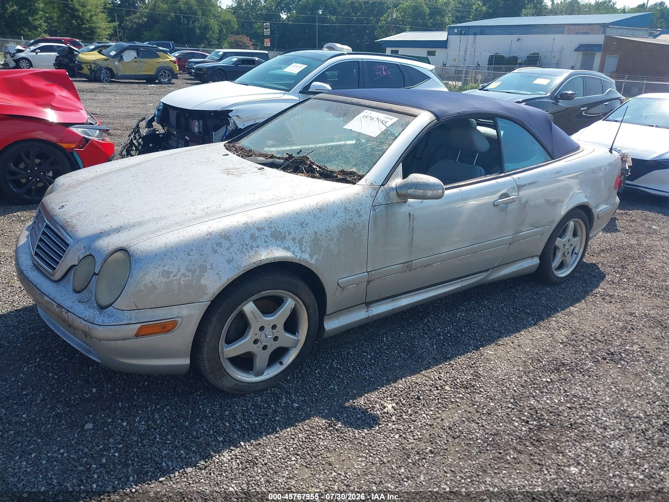 2002 Mercedes-benz Clk 430   Серебряный vin: WDBLK70G42T103371
