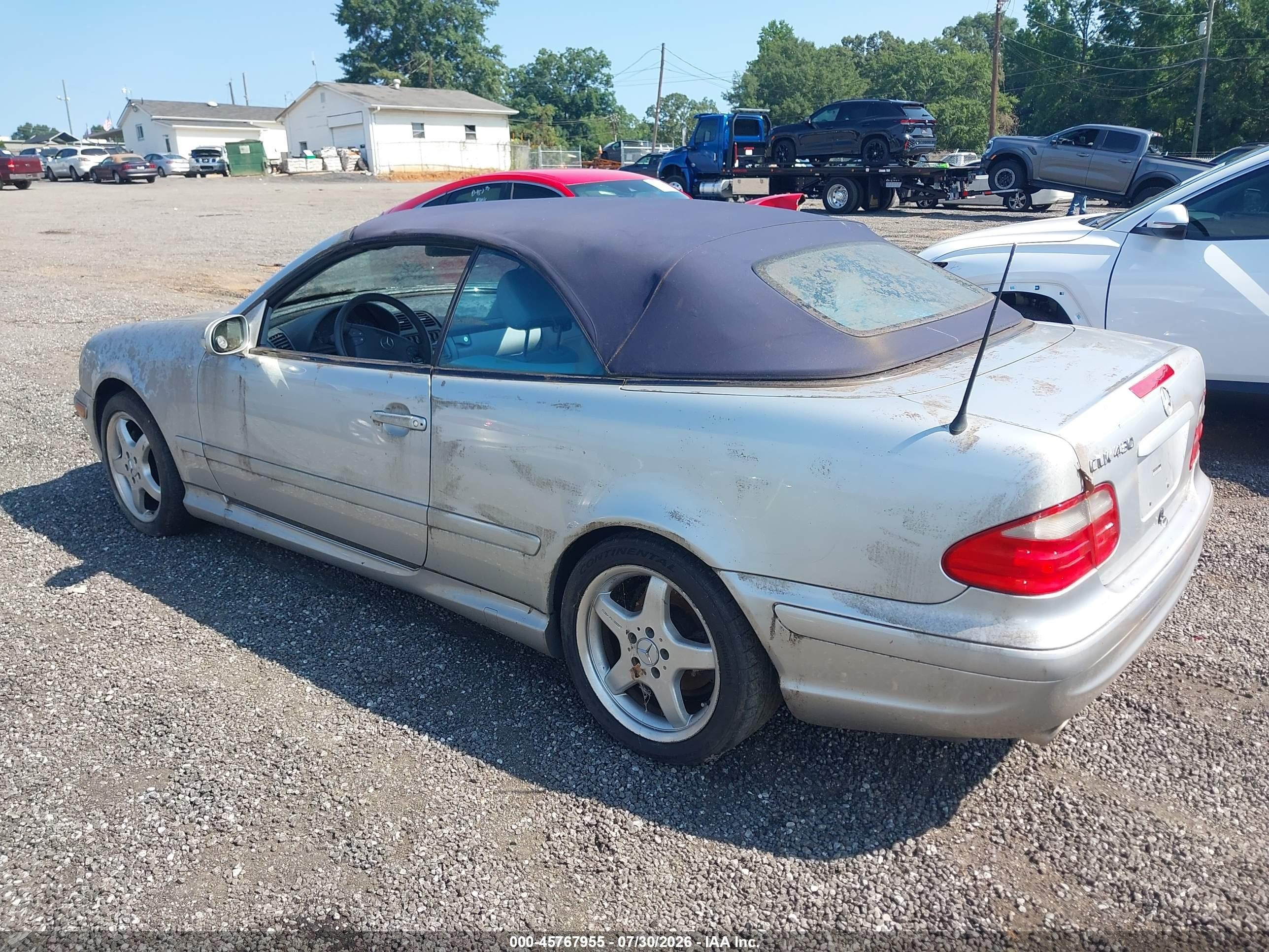 2002 Mercedes-benz Clk 430   Серебряный vin: WDBLK70G42T103371