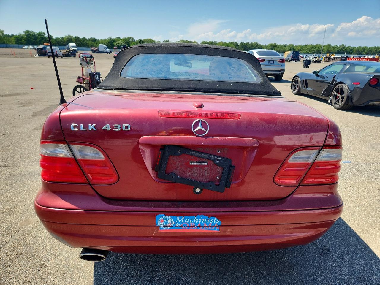 2001 Mercedes-benz Clk 430 Red vin: WDBLK70G51T085784