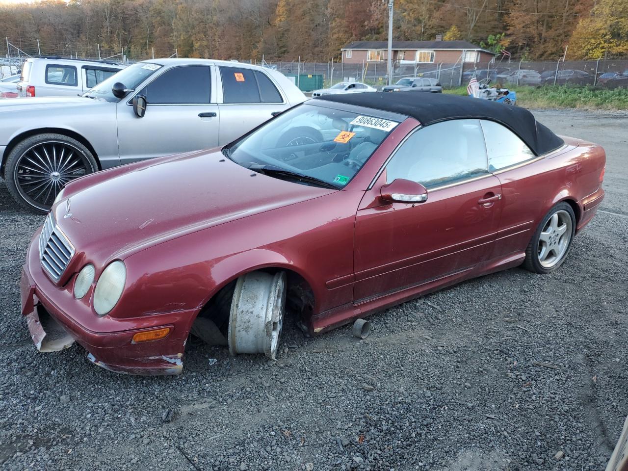 2002 Mercedes-benz Clk 430 Red vin: WDBLK70G62T112427