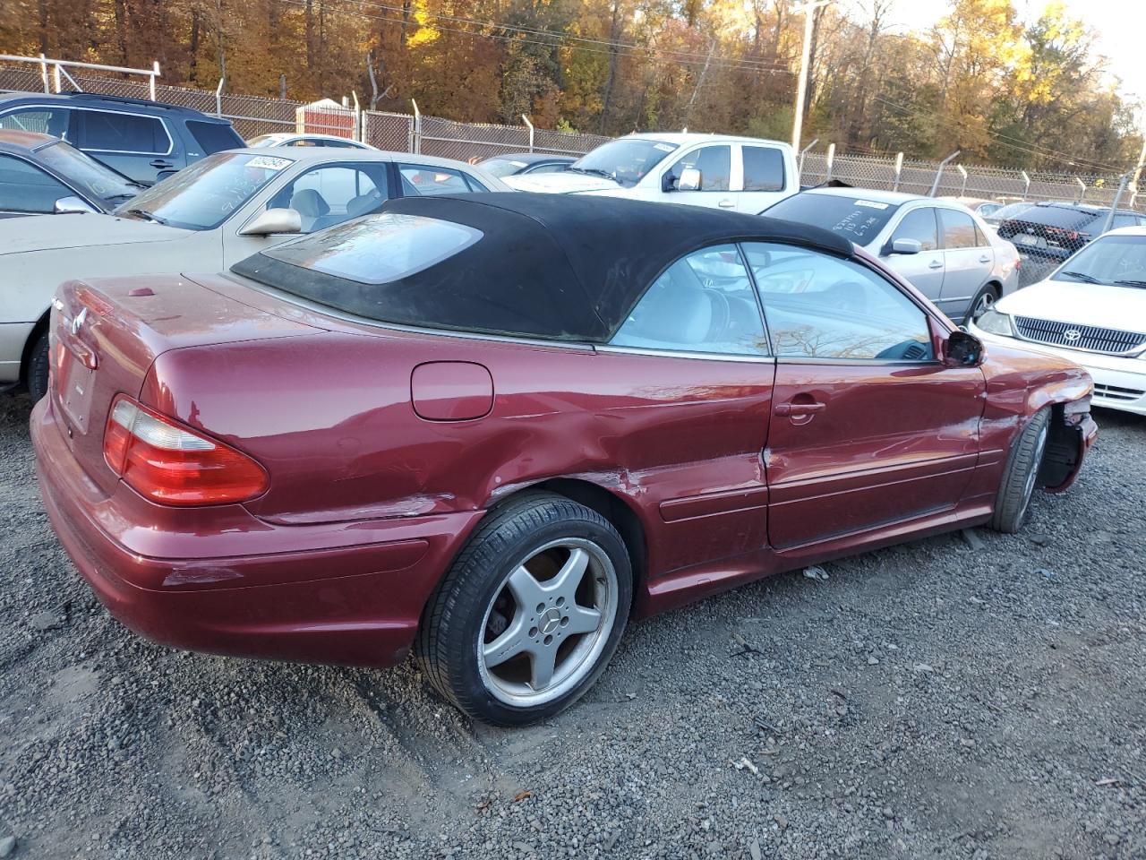 2002 Mercedes-benz Clk 430 Red vin: WDBLK70G62T112427