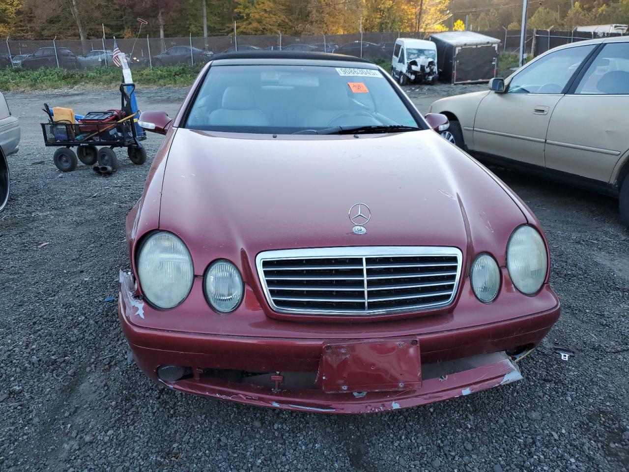 2002 Mercedes-benz Clk 430 Red vin: WDBLK70G62T112427