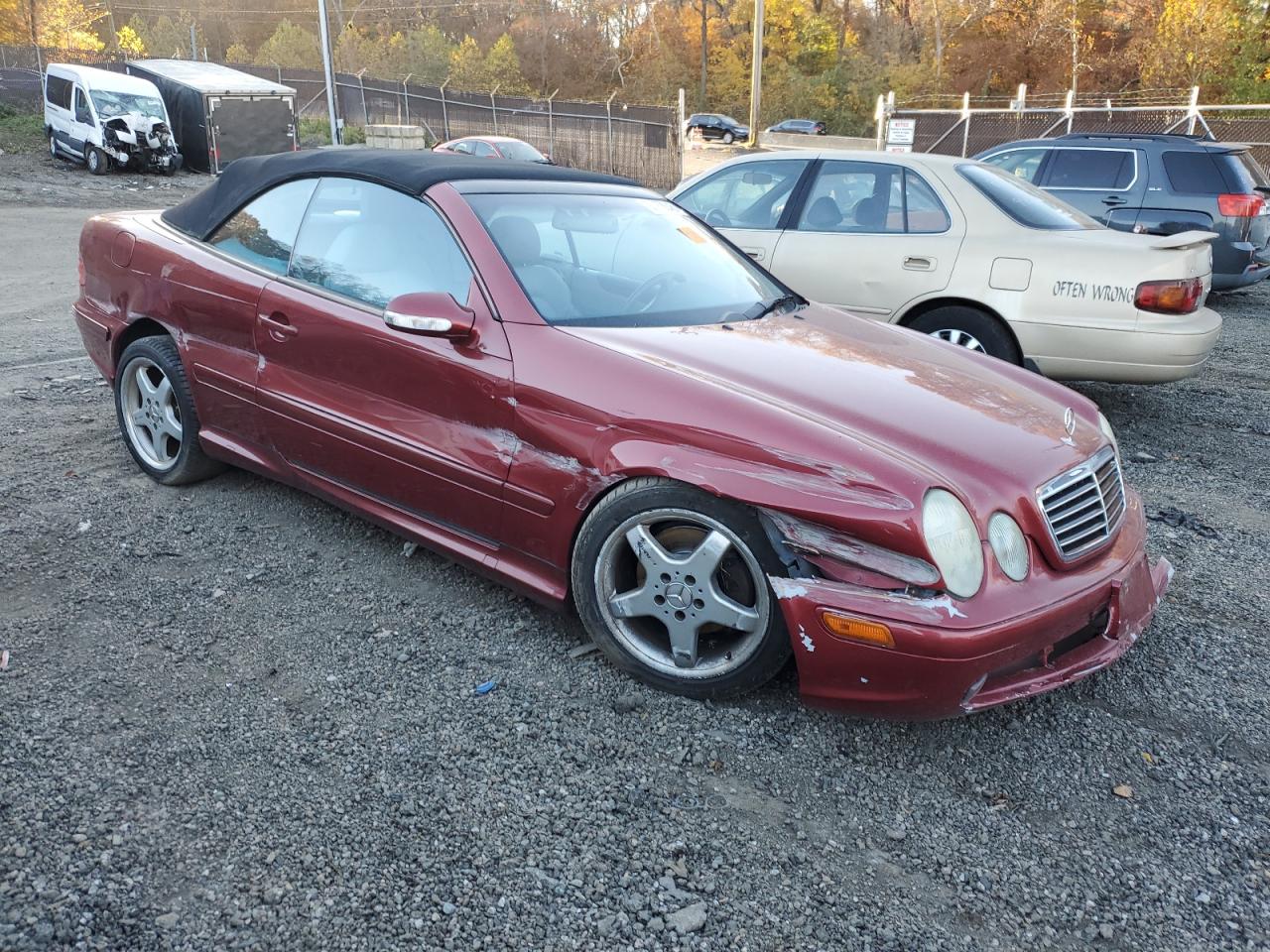 2002 Mercedes-benz Clk 430 Red vin: WDBLK70G62T112427