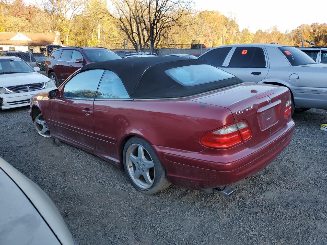 2002 Mercedes-benz Clk 430 Red vin: WDBLK70G62T112427