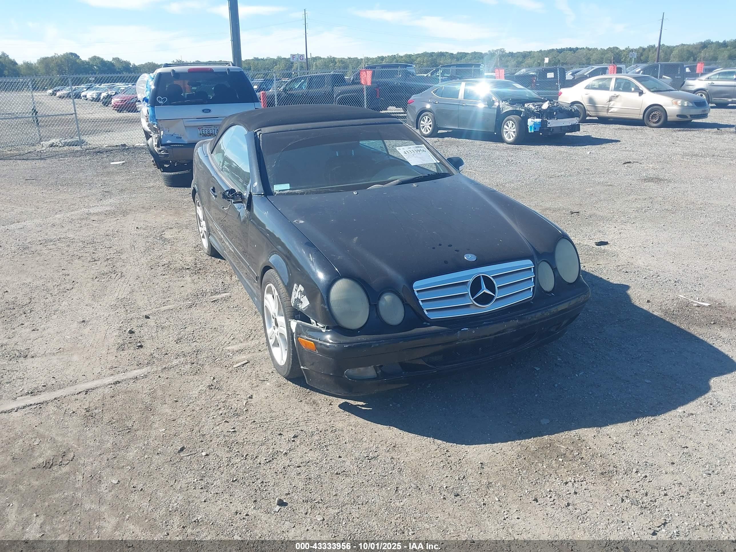 2000 Mercedes-benz Clk 430   Black vin: WDBLK70G6YT048740