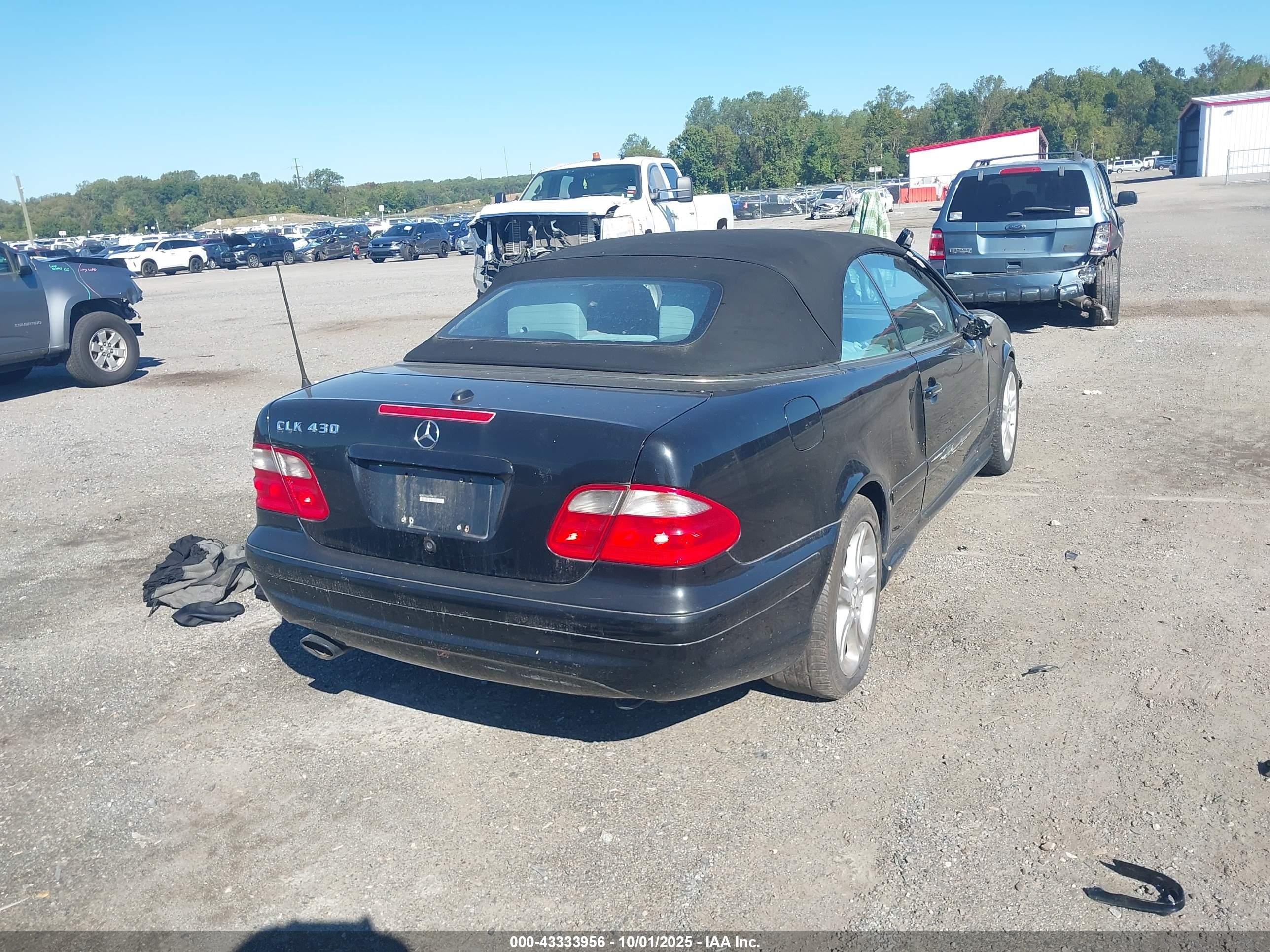 2000 Mercedes-benz Clk 430   Black vin: WDBLK70G6YT048740
