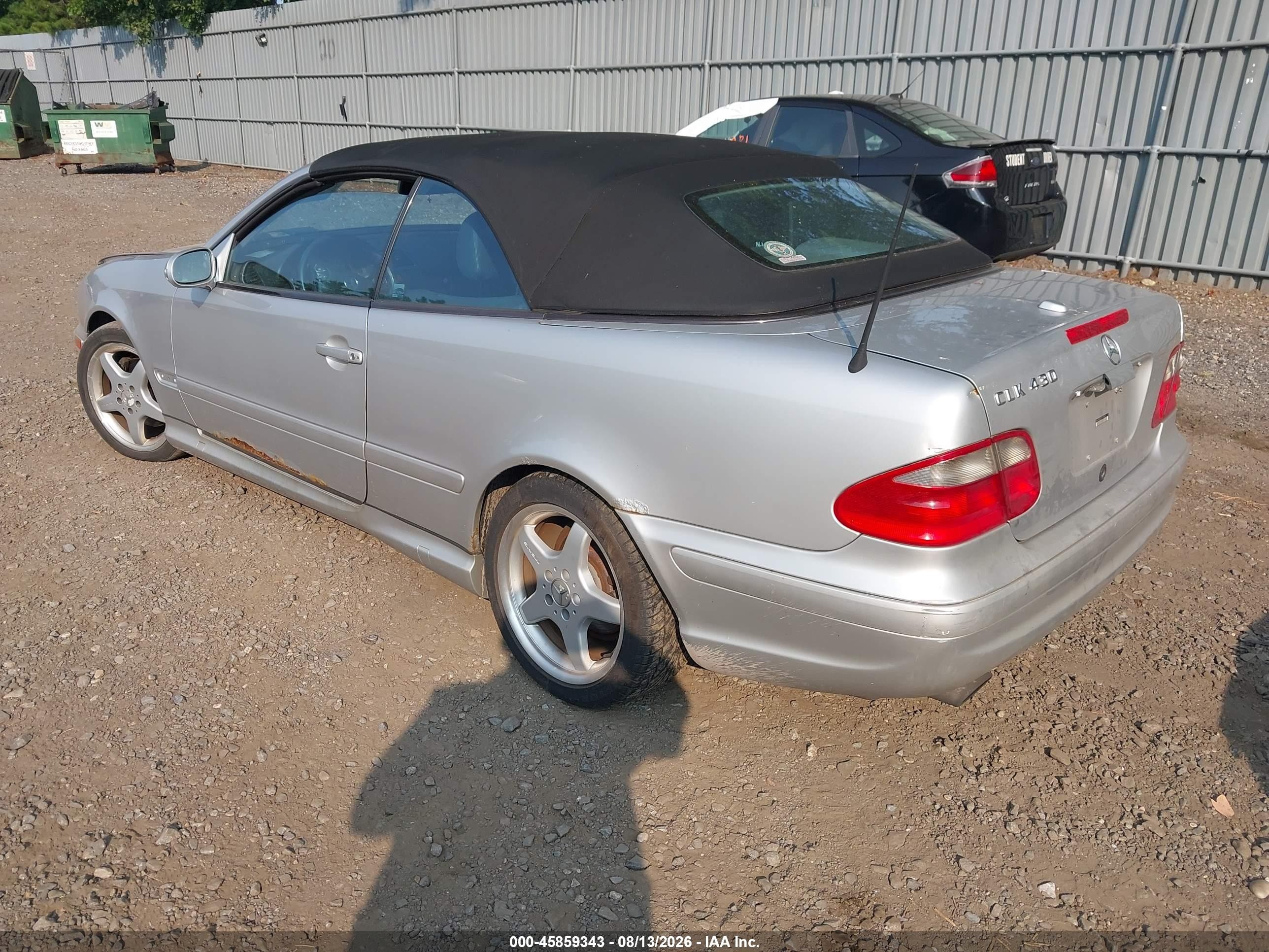 2003 Mercedes-benz Clk 430   Silver vin: WDBLK70G73T139718