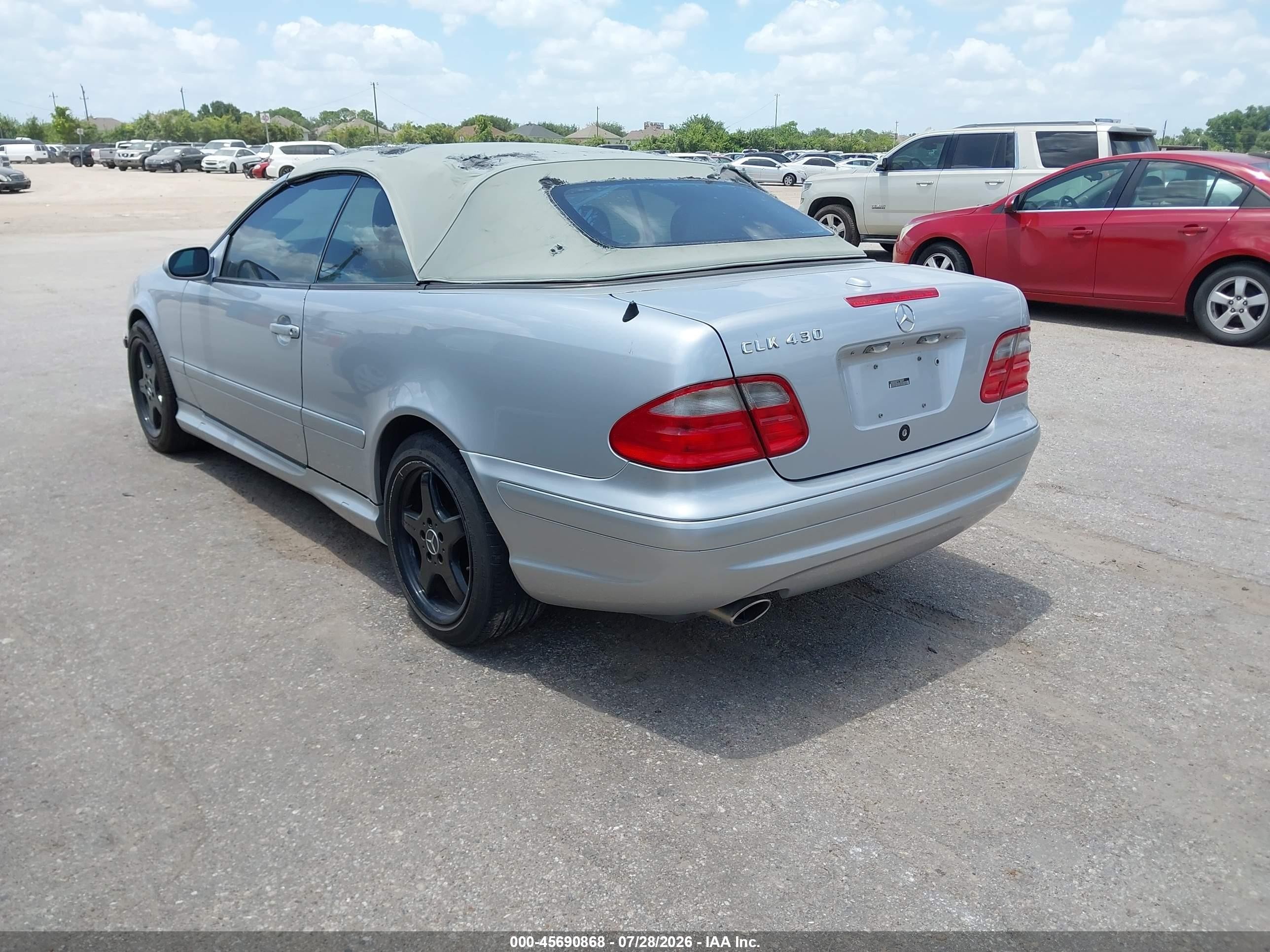 2003 Mercedes-benz Clk 430   Silver vin: WDBLK70G73T139721