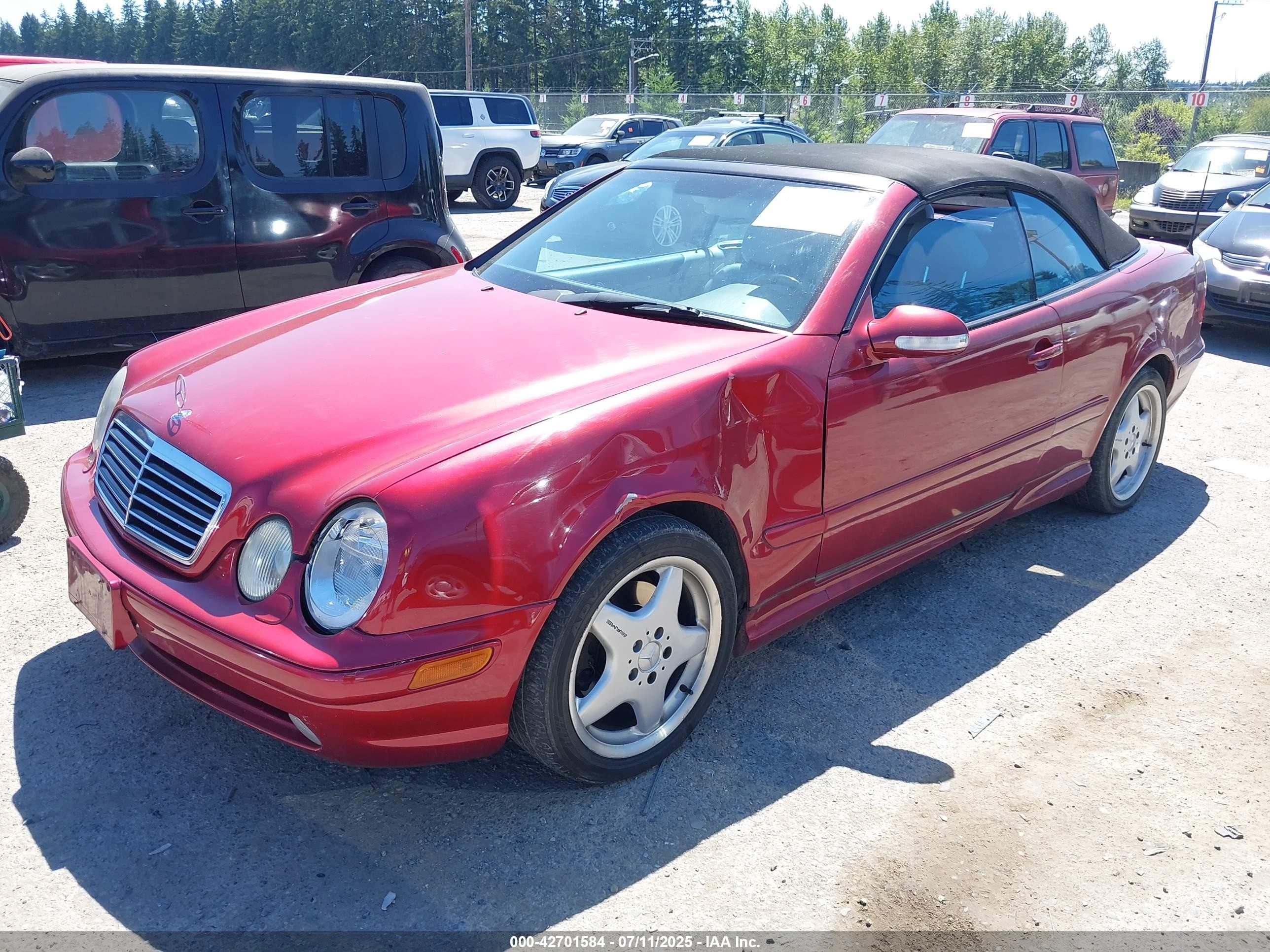 2000 Mercedes-benz Clk 430   Red vin: WDBLK70G8YT043197