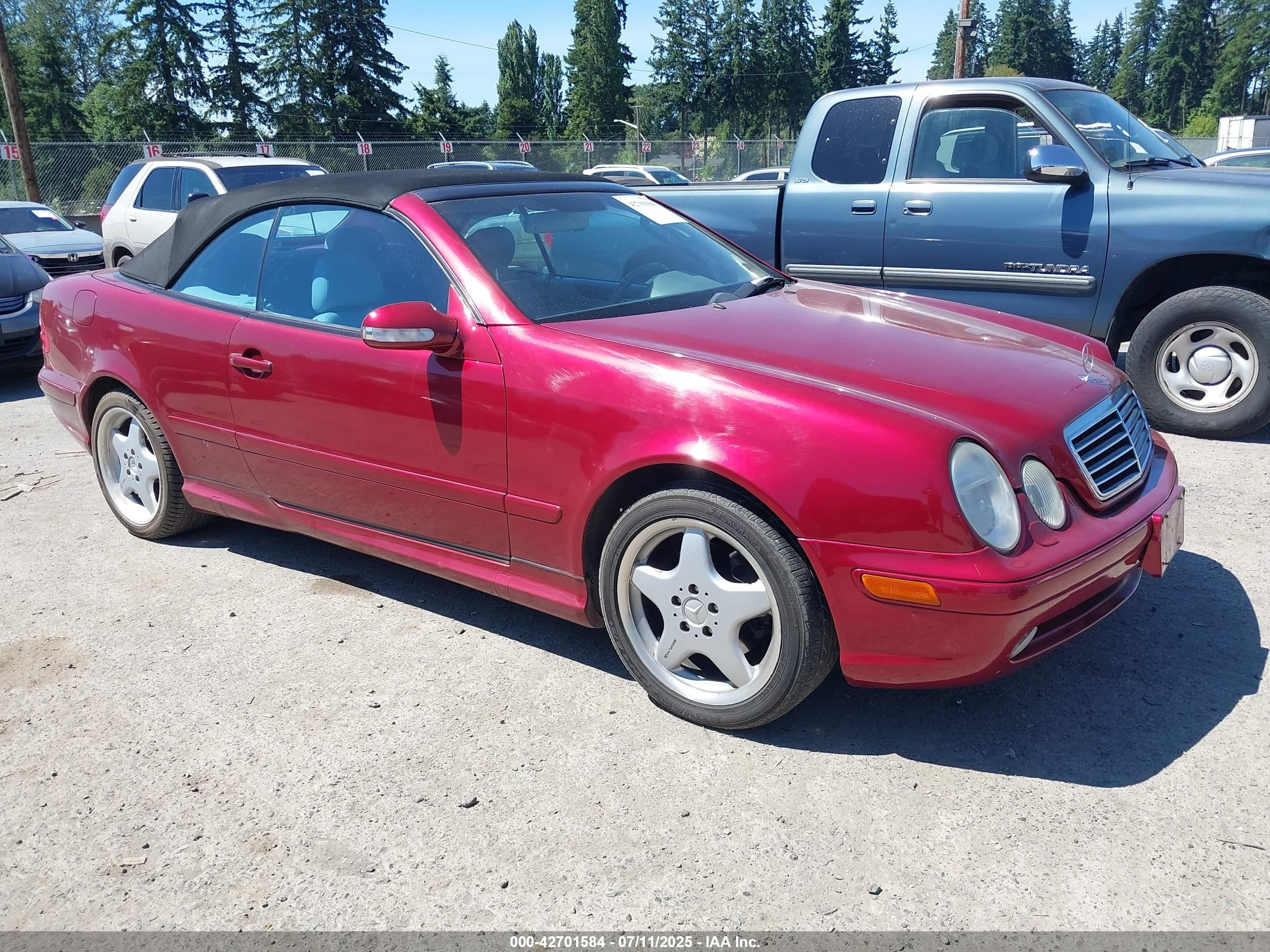 2000 Mercedes-benz Clk 430   Red vin: WDBLK70G8YT043197