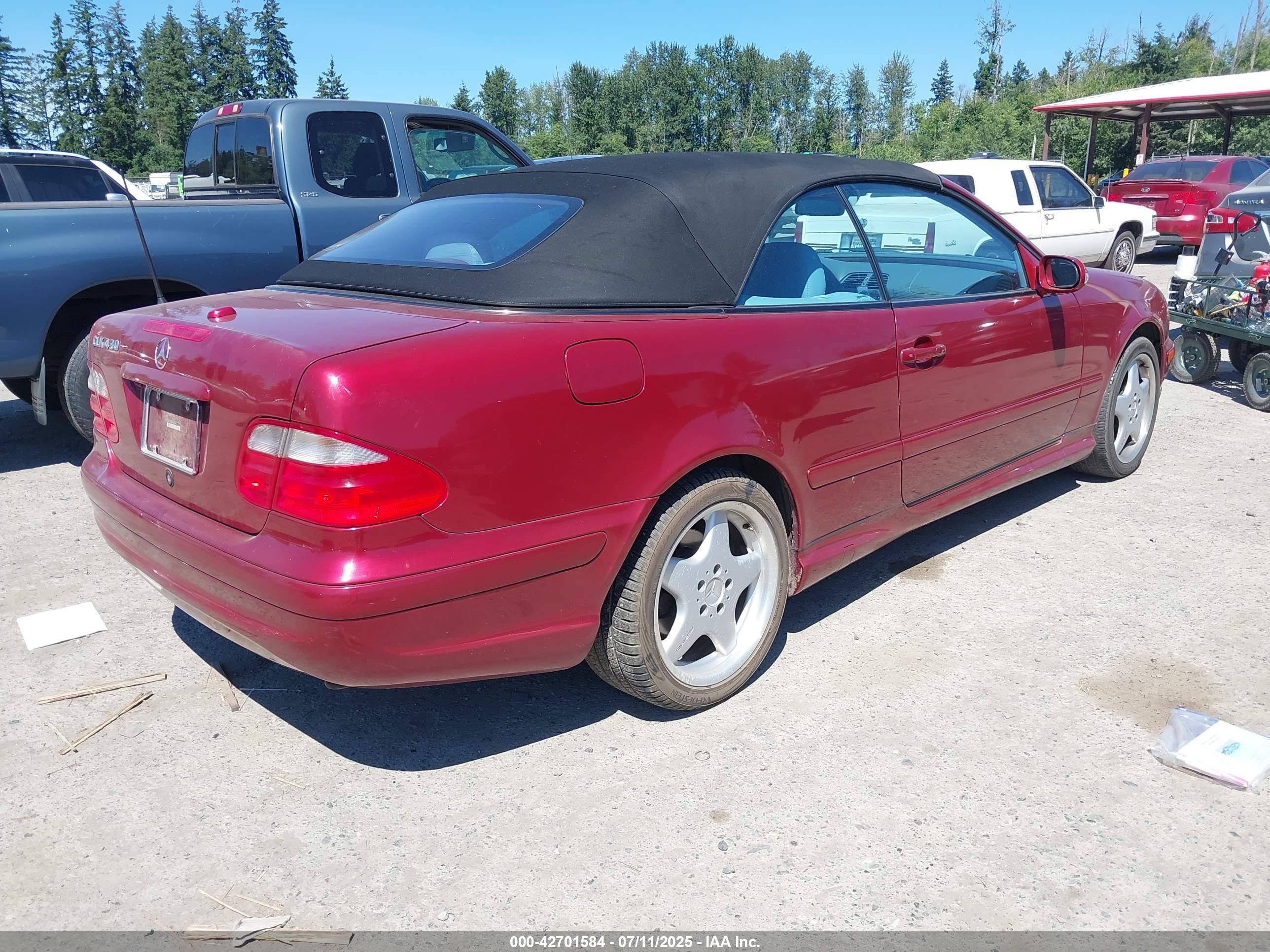 2000 Mercedes-benz Clk 430   Red vin: WDBLK70G8YT043197