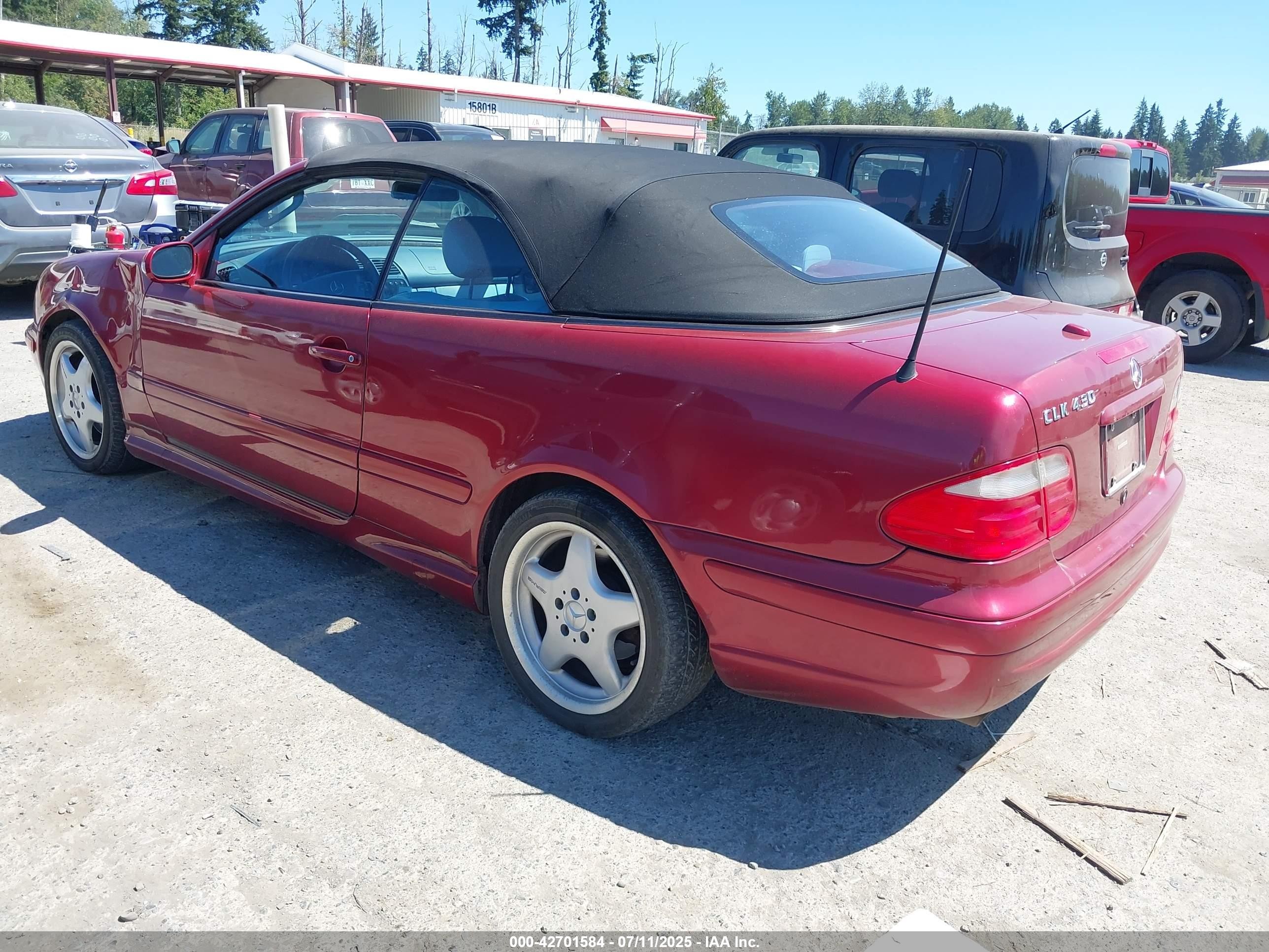 2000 Mercedes-benz Clk 430   Red vin: WDBLK70G8YT043197