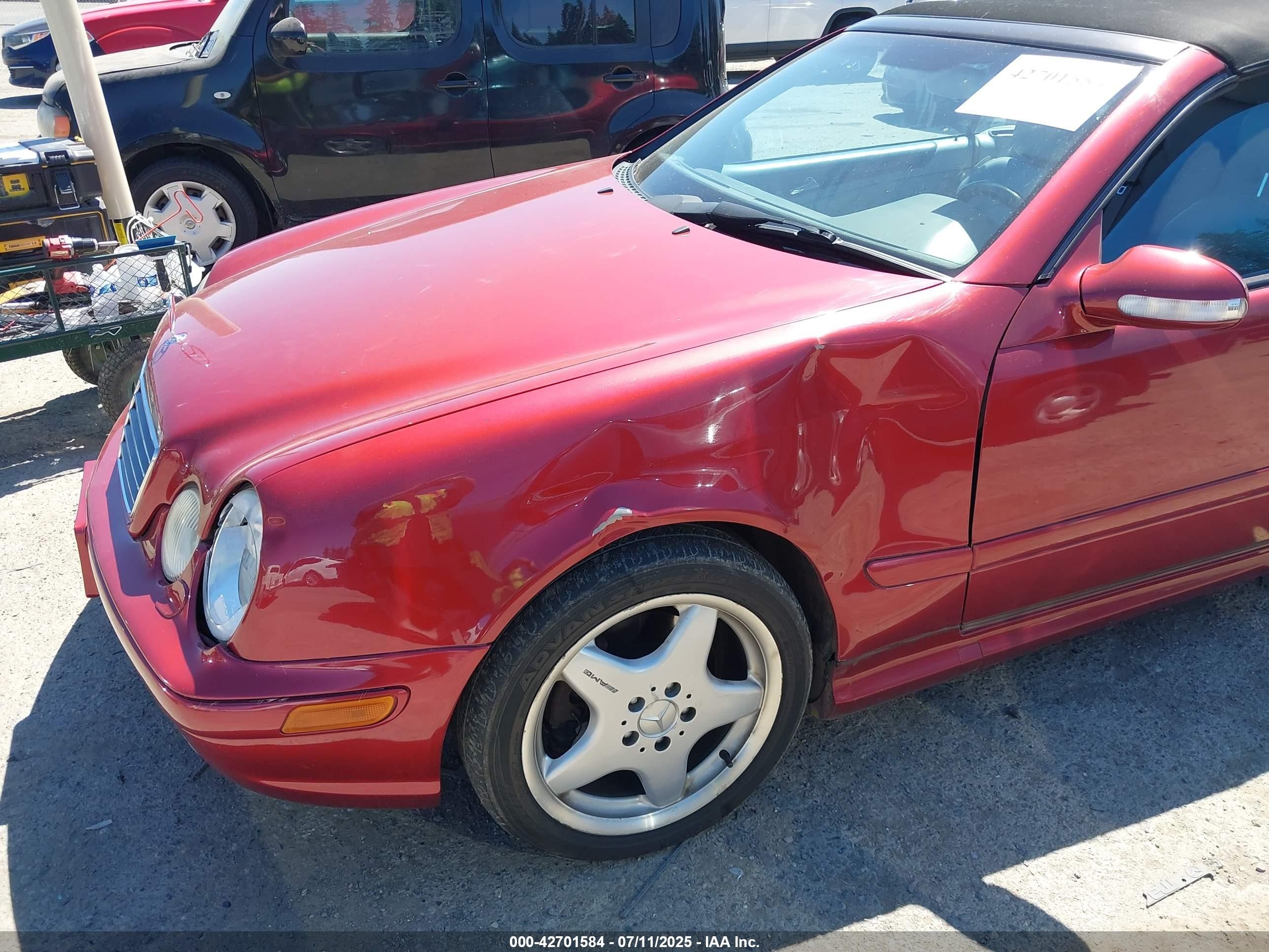 2000 Mercedes-benz Clk 430   Red vin: WDBLK70G8YT043197
