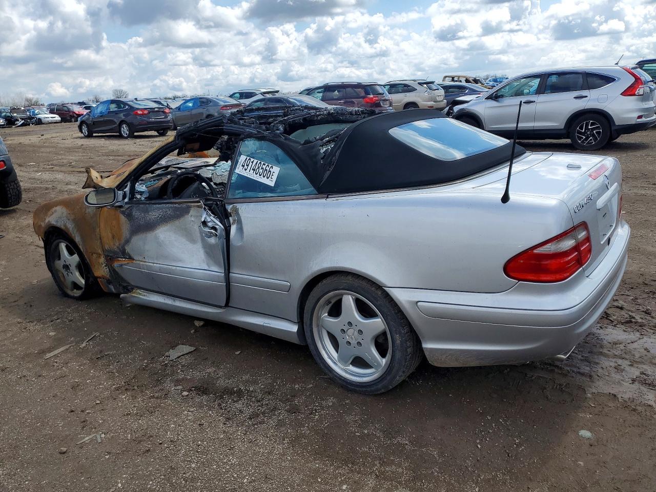 2001 Mercedes-benz Clk 430 Silver vin: WDBLK70G91T084783