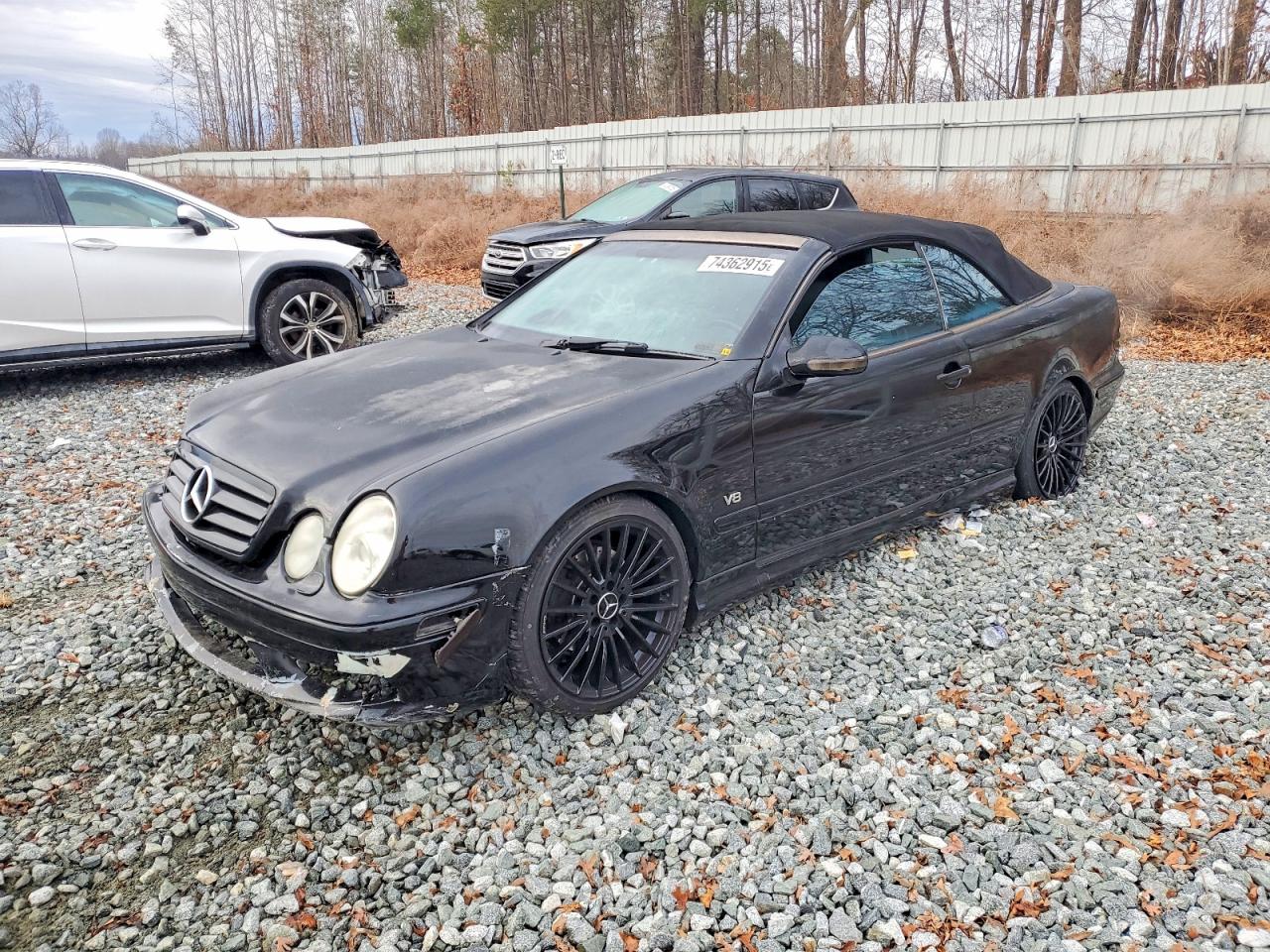 2002 Mercedes-benz Clk 430 Black vin: WDBLK70G92T125351