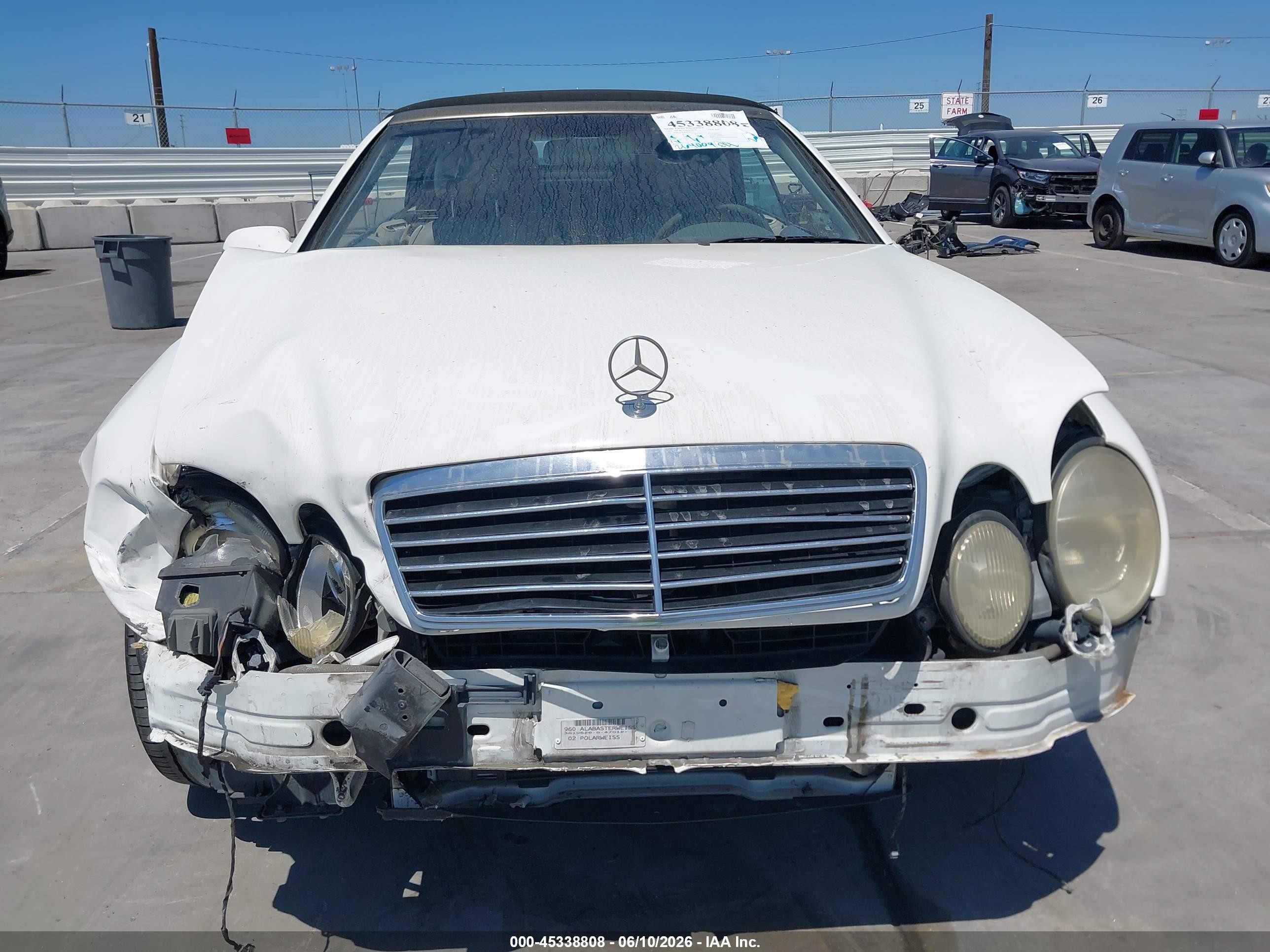 2003 Mercedes-benz Clk 430   Белый vin: WDBLK70GX3T139762