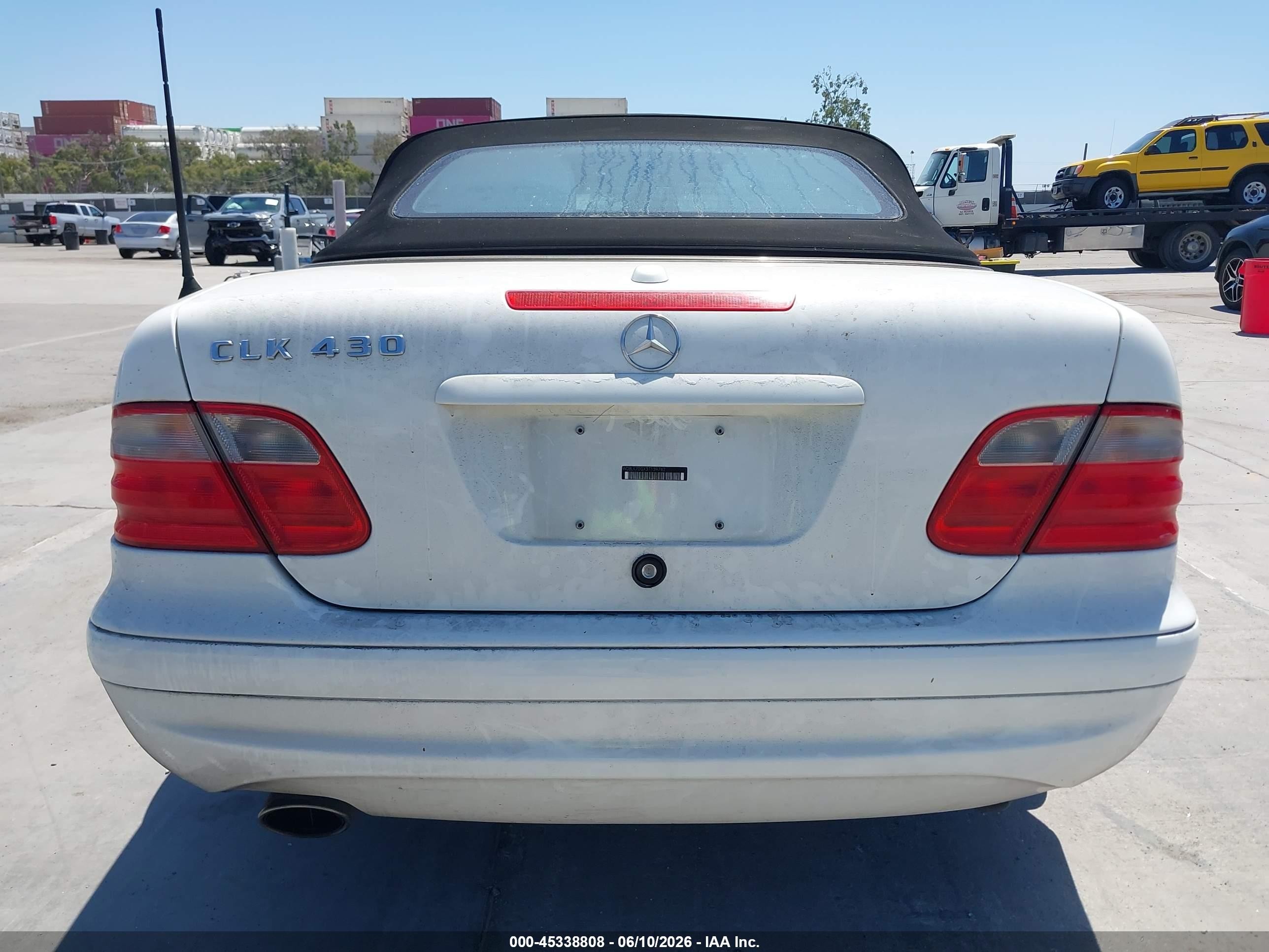2003 Mercedes-benz Clk 430   Белый vin: WDBLK70GX3T139762