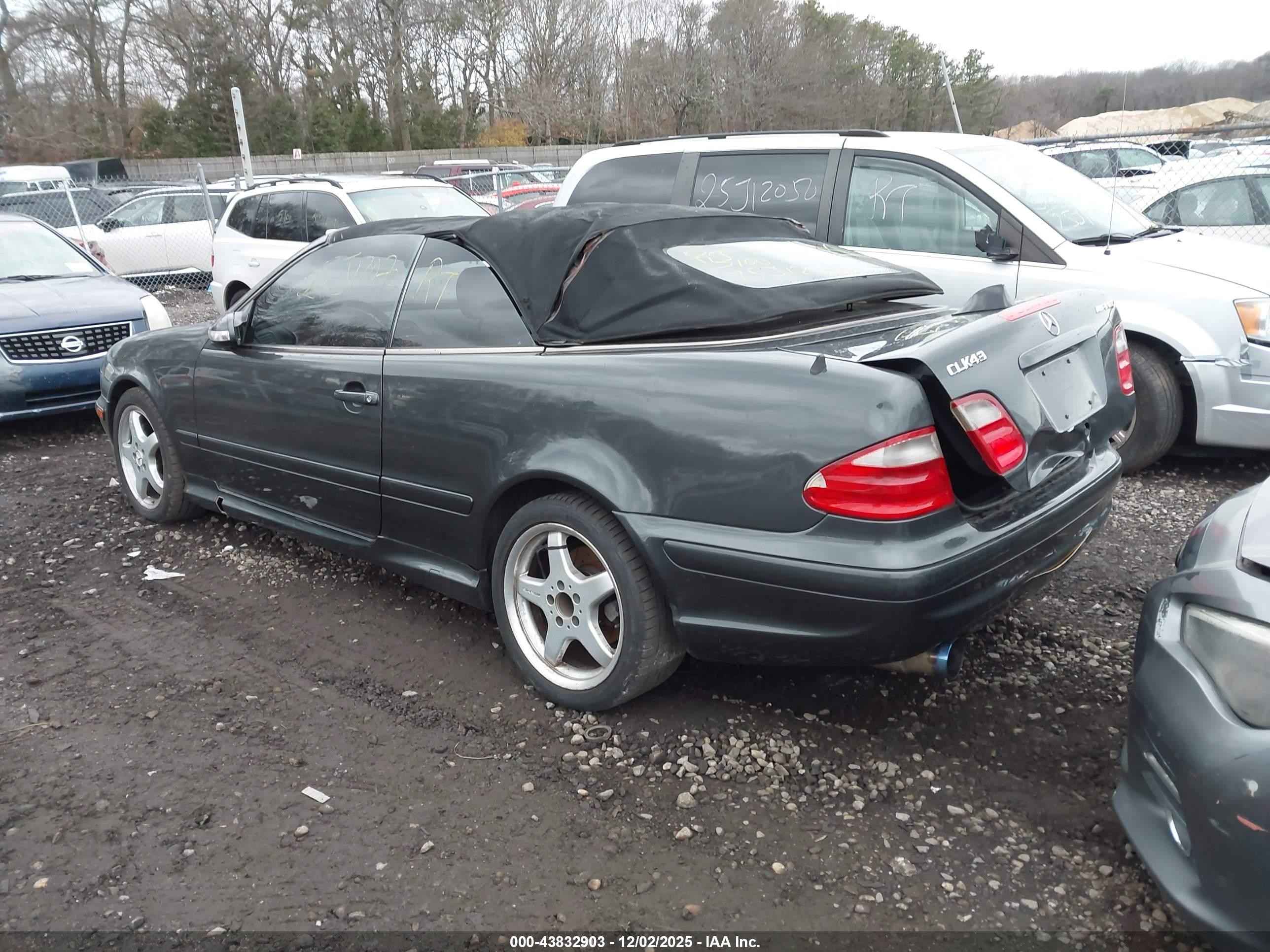 2003 Mercedes-benz Clk 430   Gray vin: WDBLK70GX3T141429