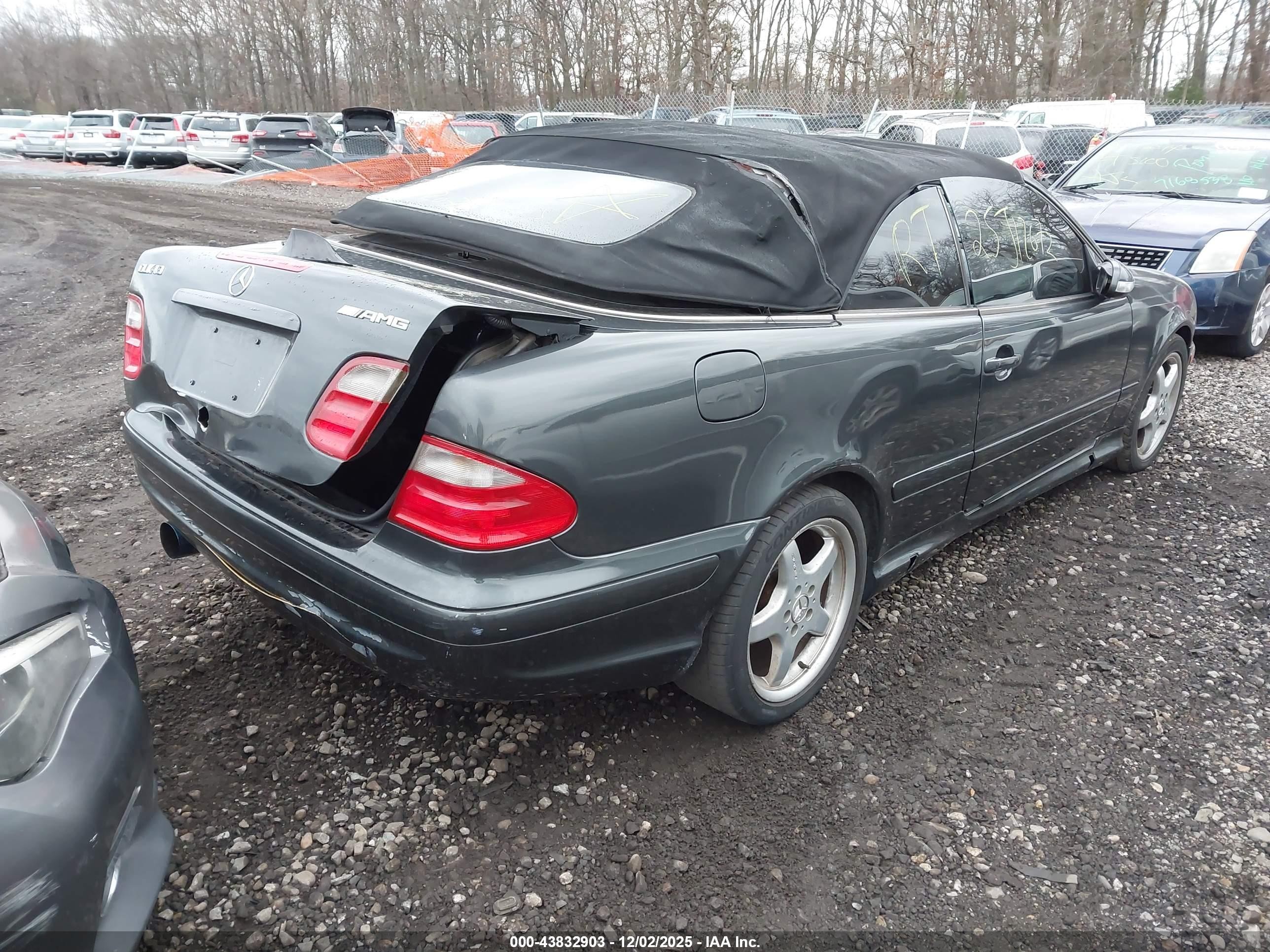 2003 Mercedes-benz Clk 430   Gray vin: WDBLK70GX3T141429