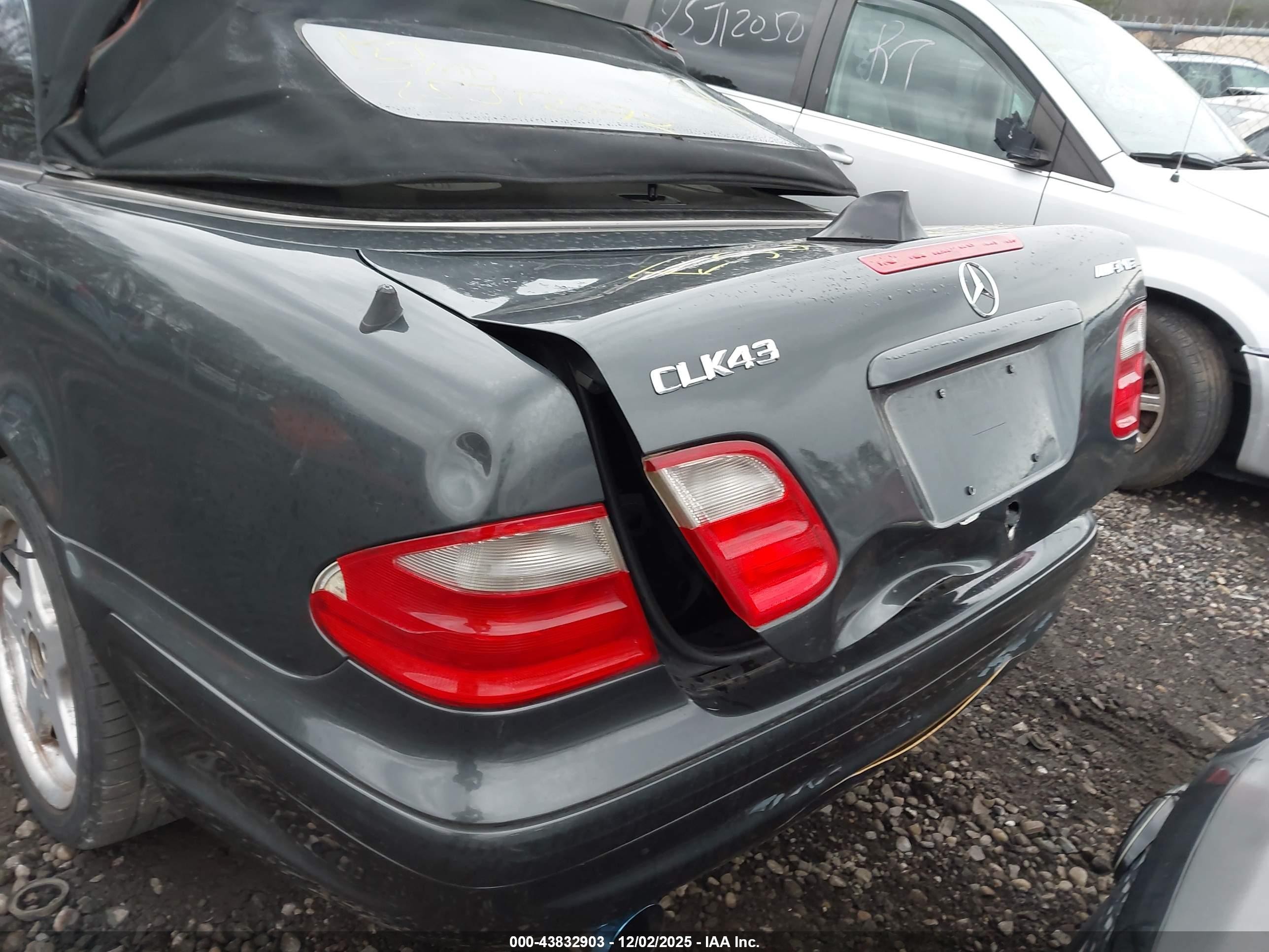 2003 Mercedes-benz Clk 430   Gray vin: WDBLK70GX3T141429