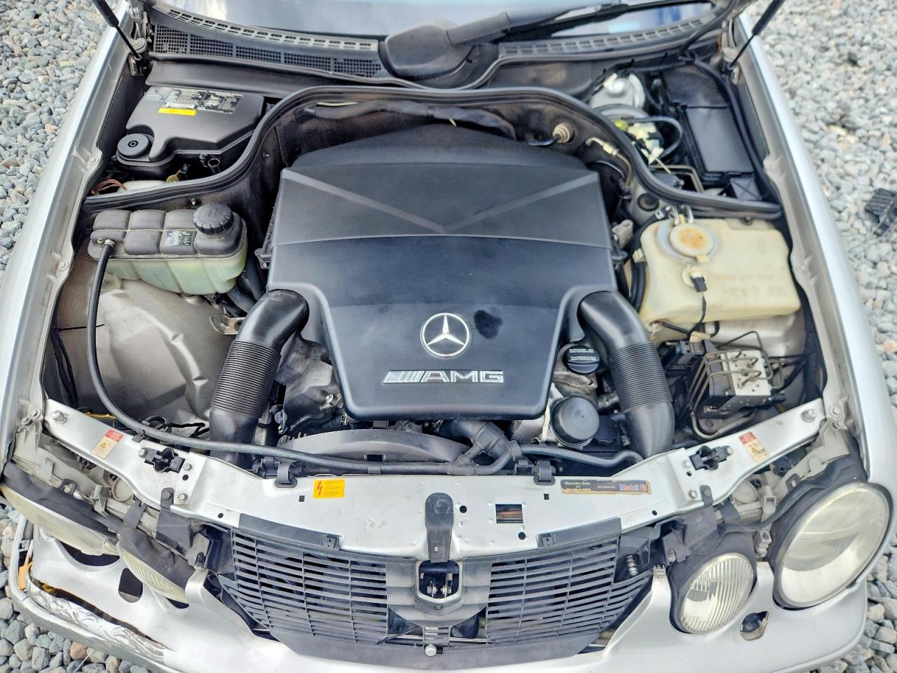 2002 Mercedes-benz Clk 55 Amg Silver vin: WDBLK74G82T101262