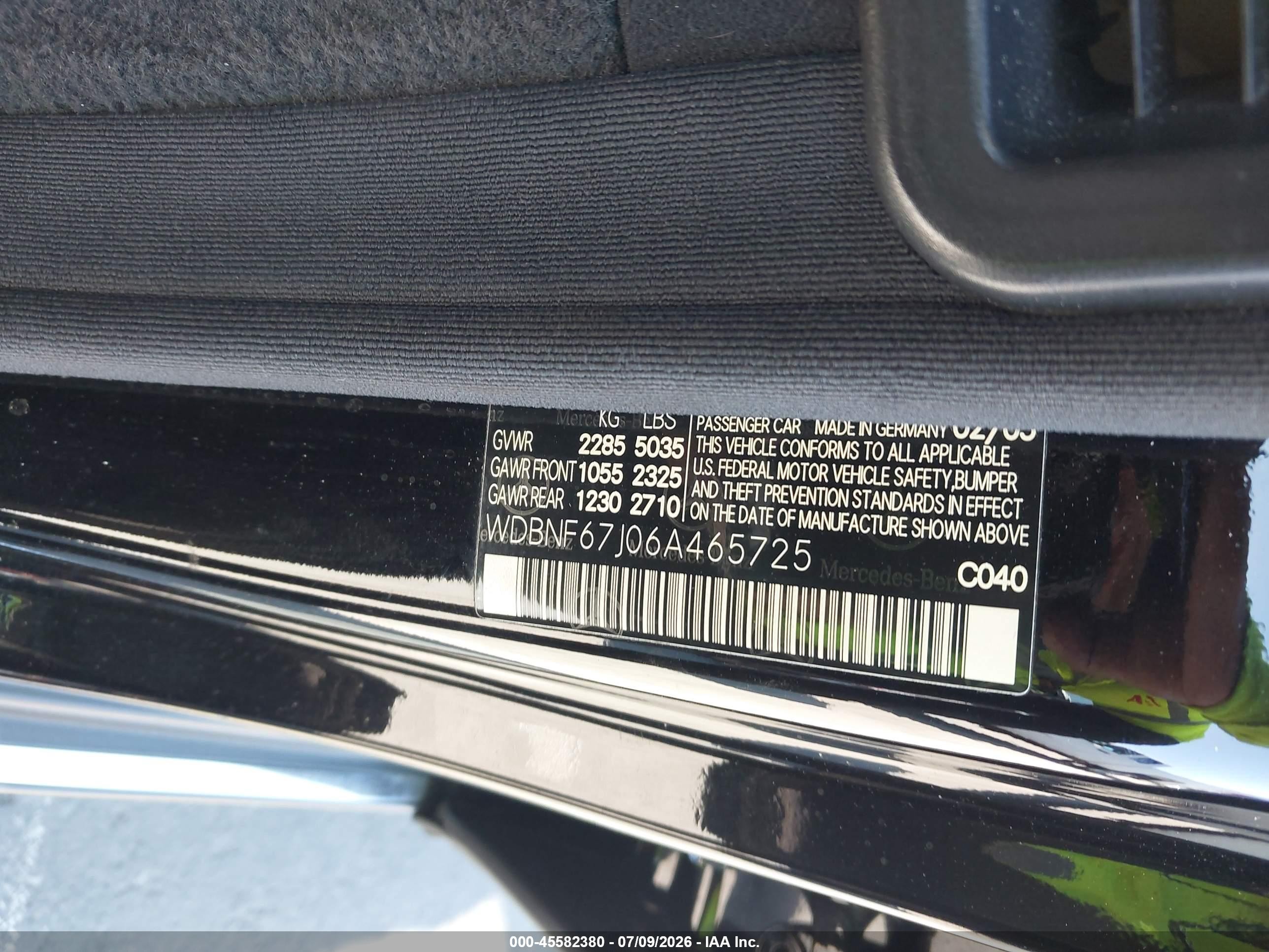 2006 Mercedes-benz S 350   Black vin: WDBNF67J06A465725