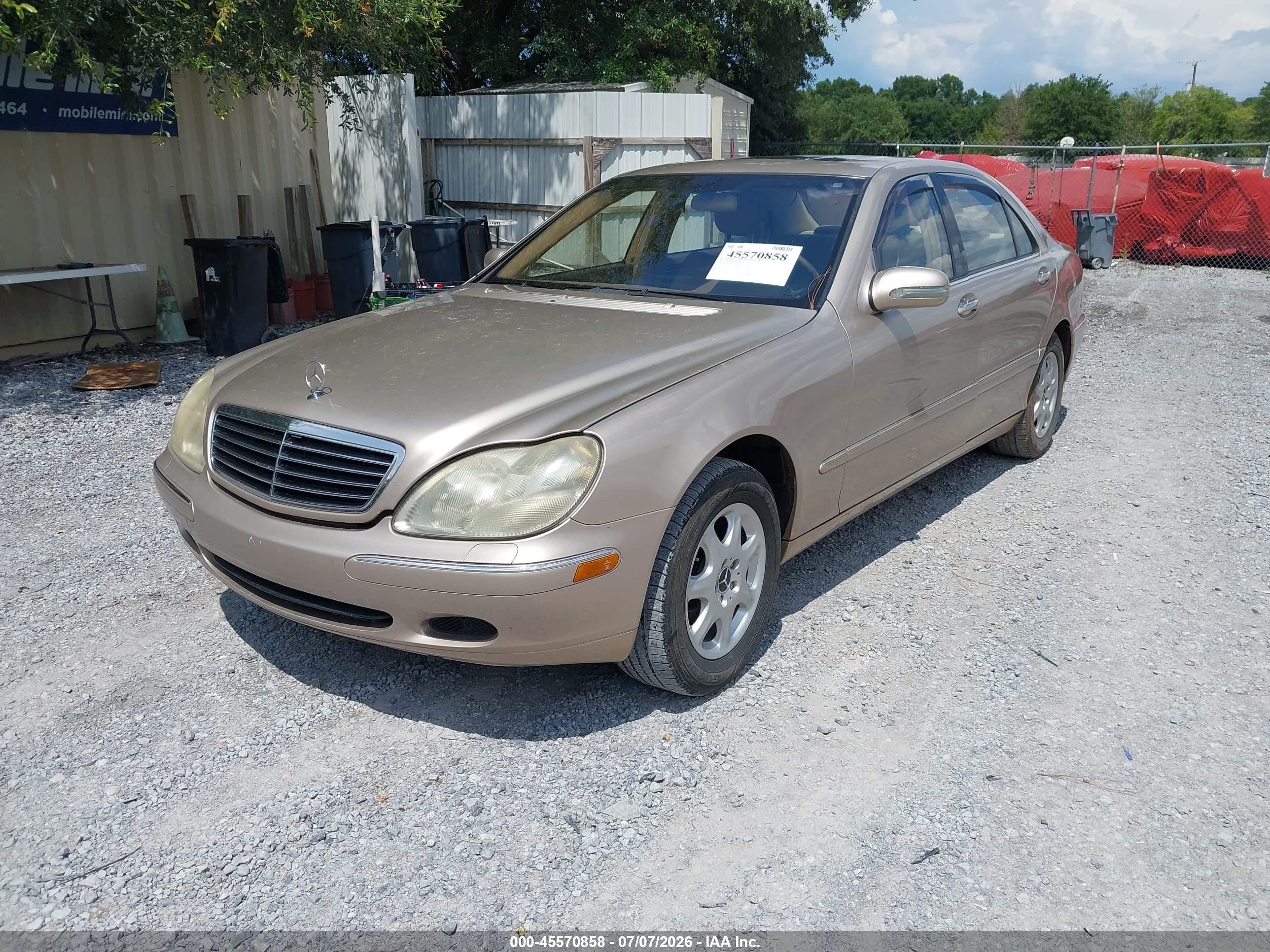 2001 Mercedes-benz S 430   Gold vin: WDBNG70J01A167746