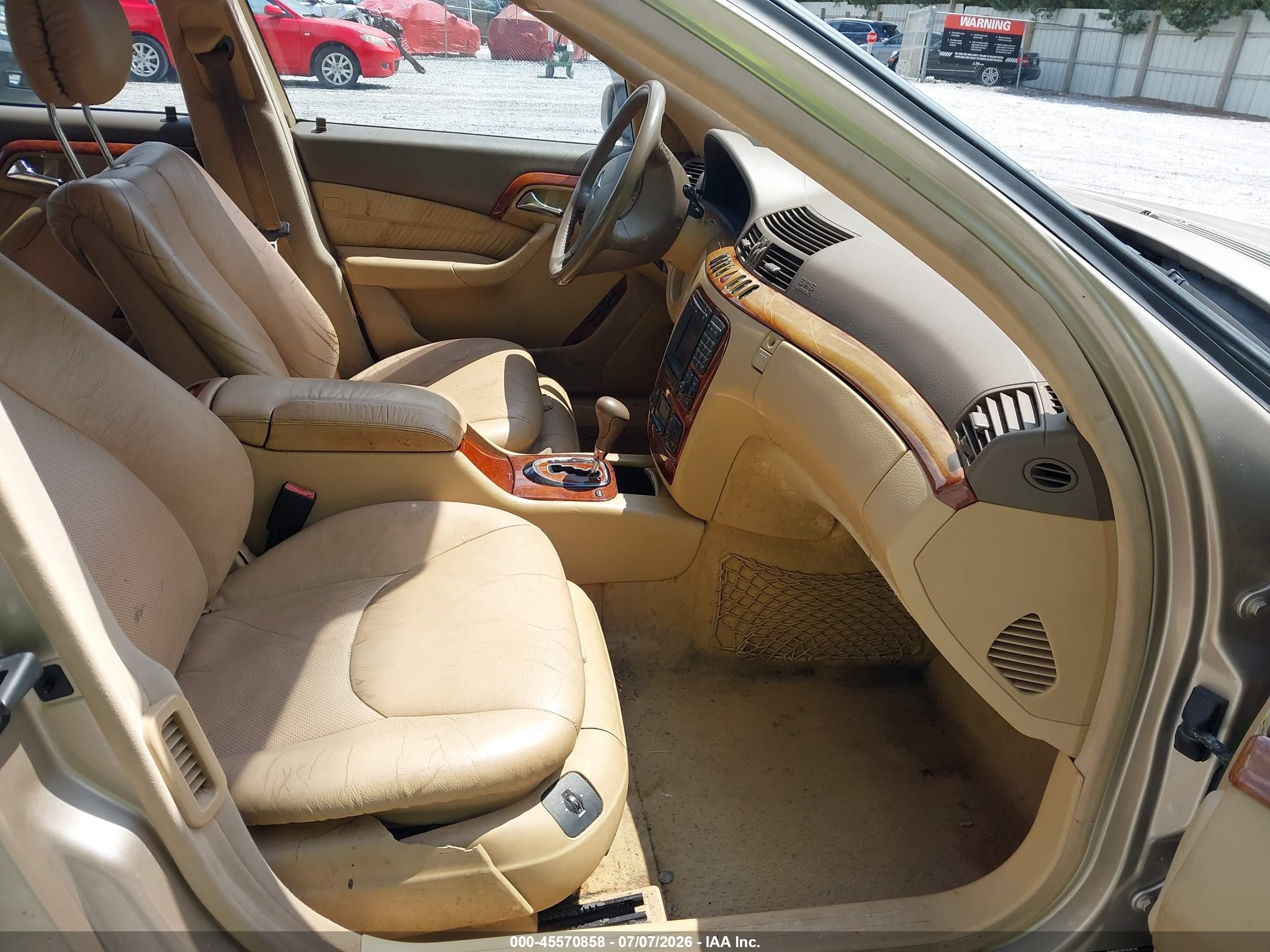 2001 Mercedes-benz S 430   Gold vin: WDBNG70J01A167746