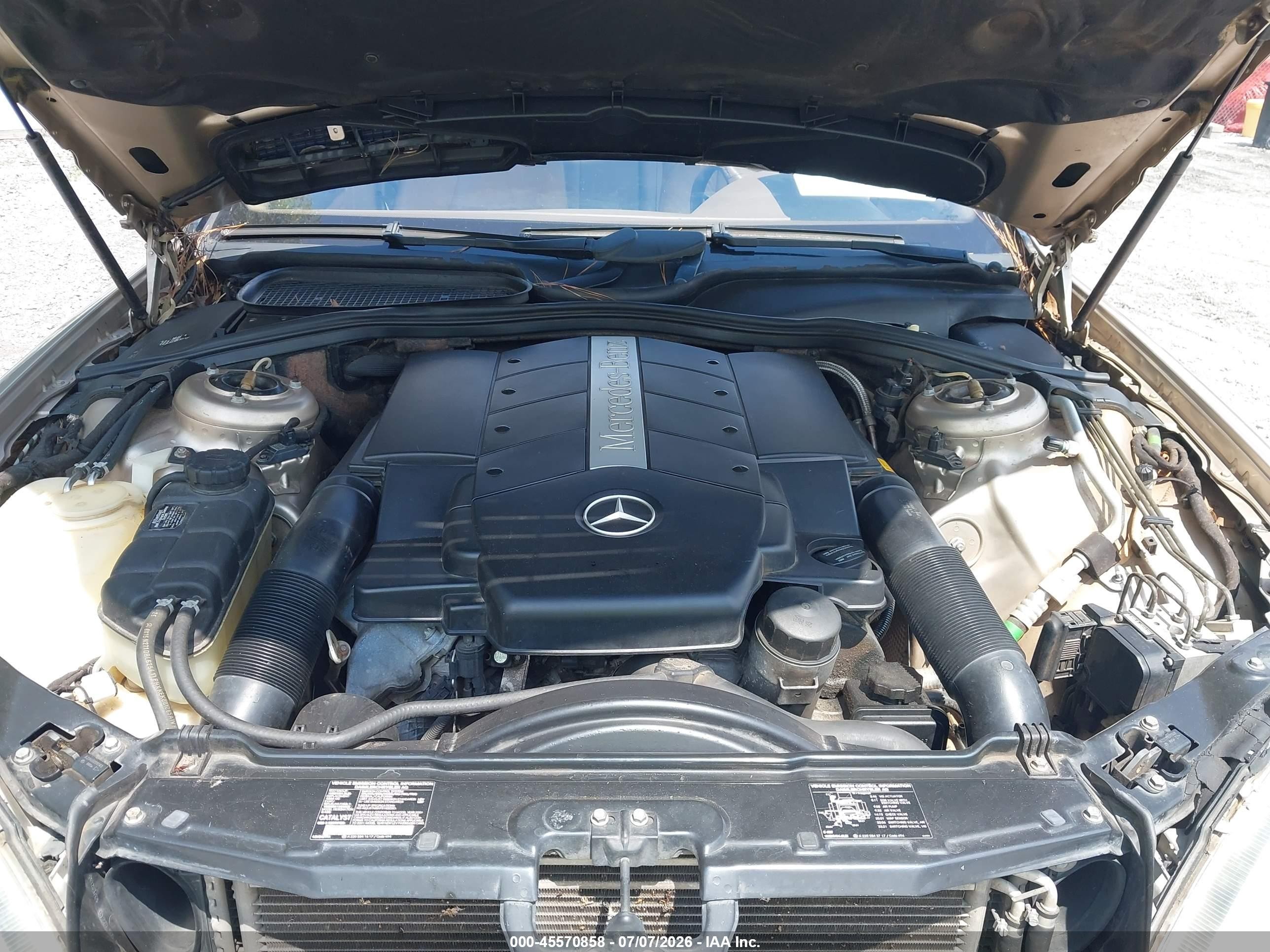 2001 Mercedes-benz S 430   Gold vin: WDBNG70J01A167746
